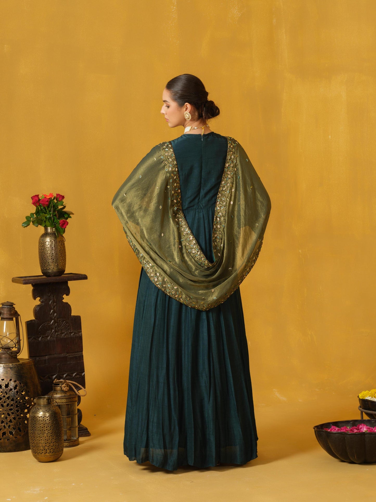 DARK GREEN DRESS