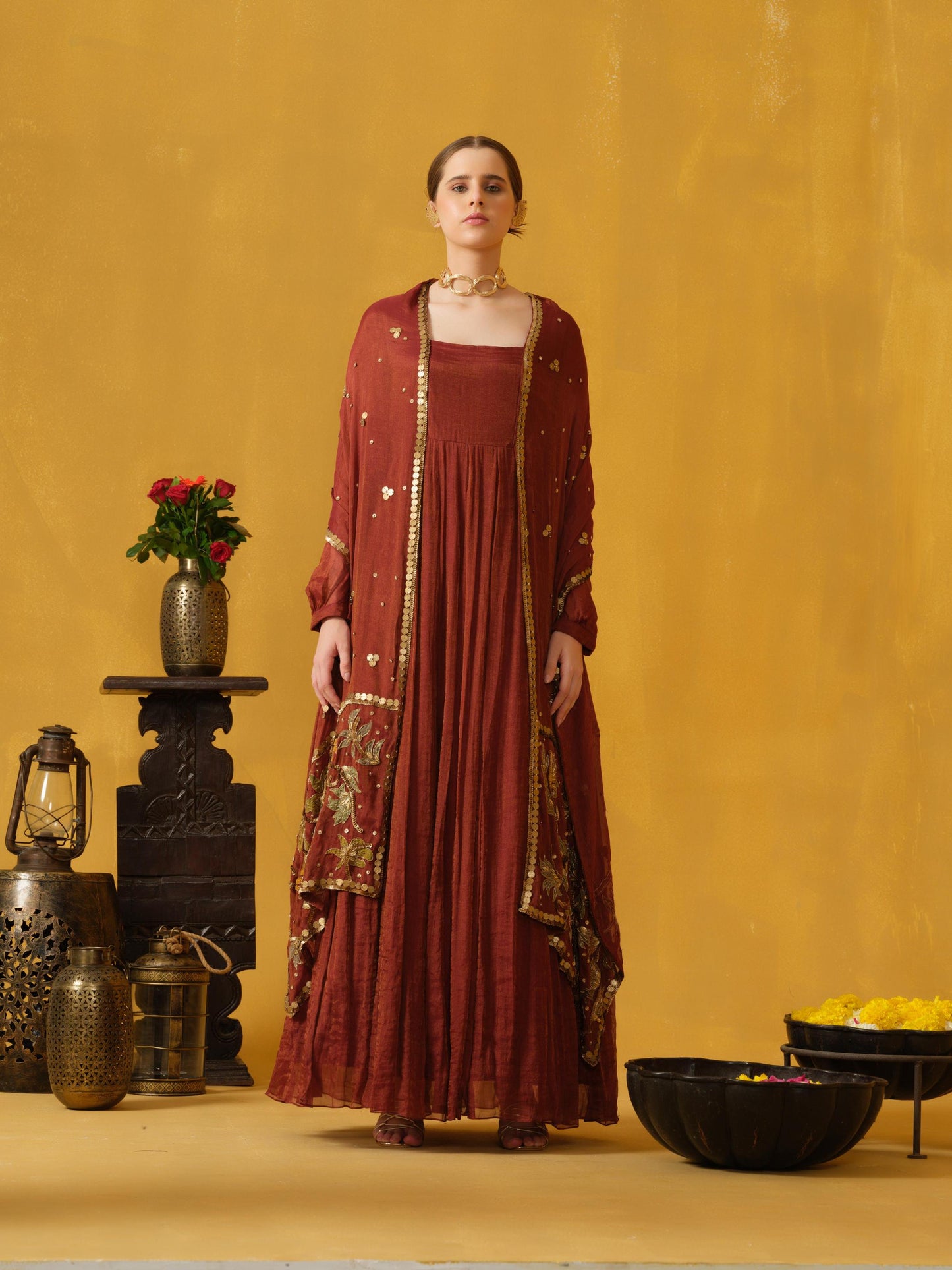 RUST RED DRESS