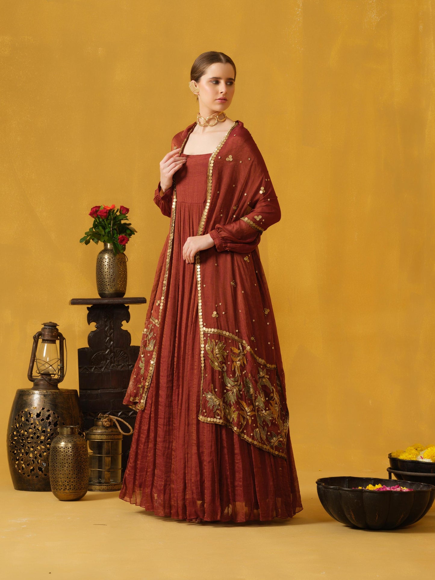 RUST RED DRESS