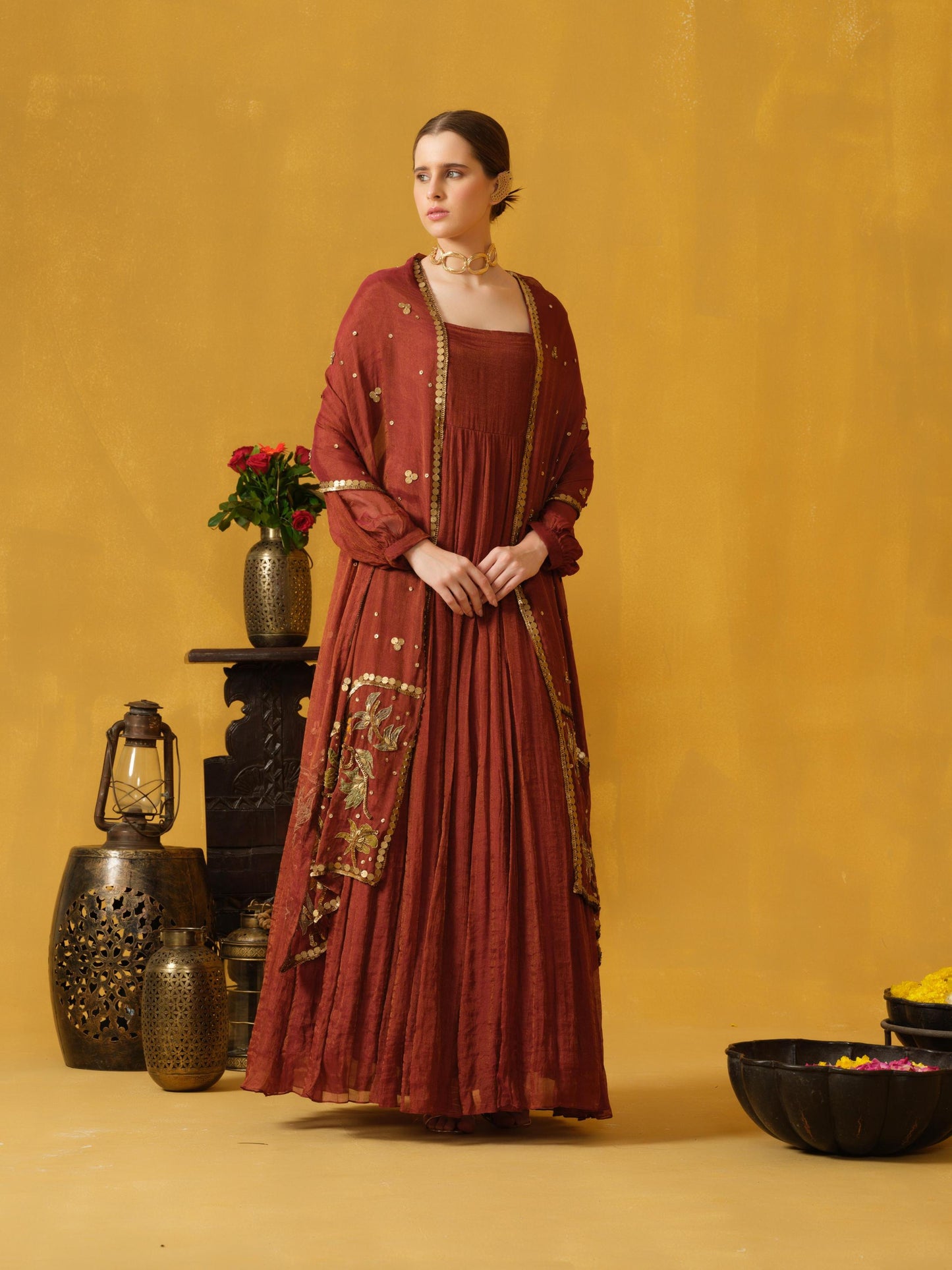 RUST RED DRESS