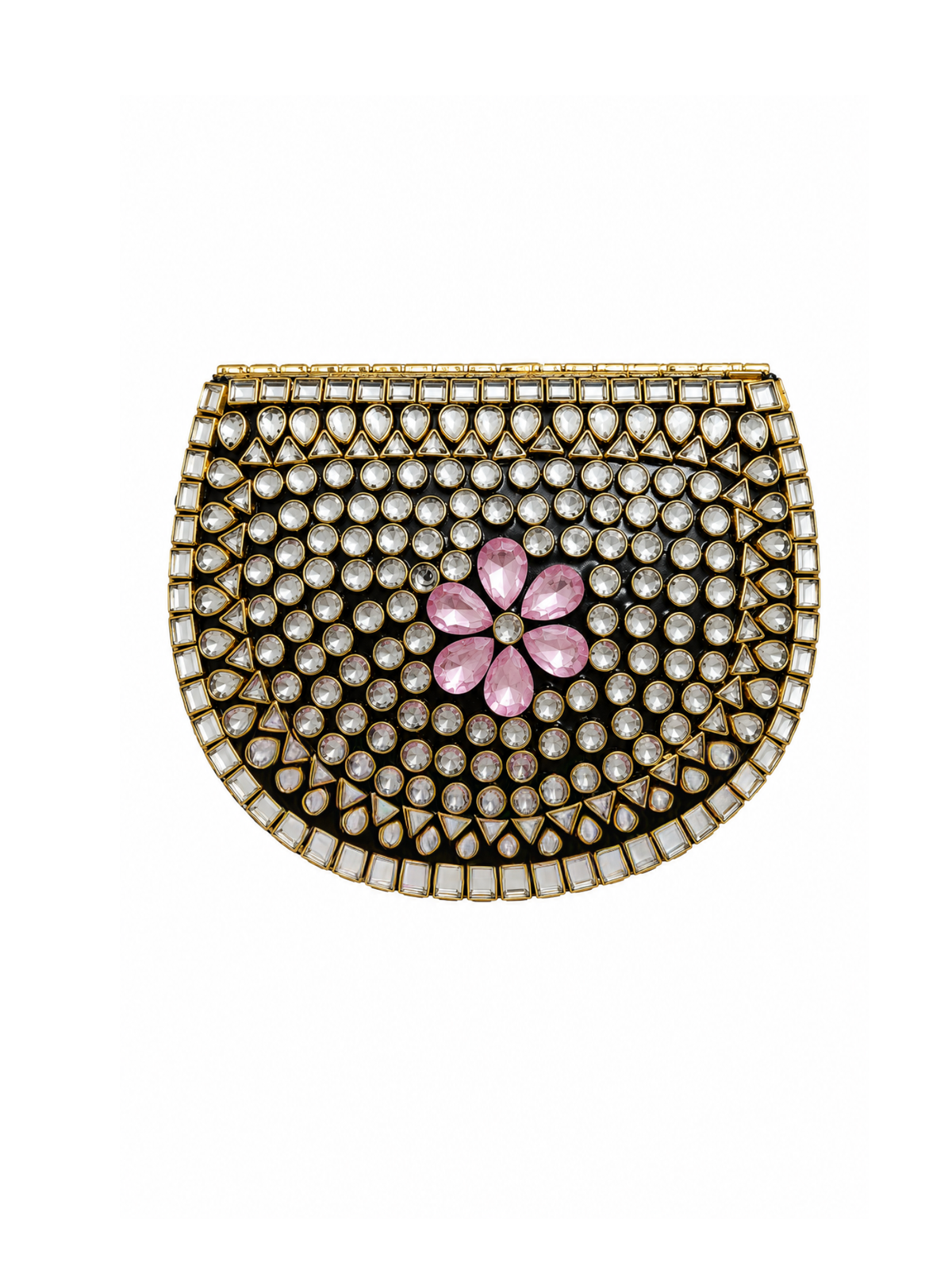 PINK LUXE KUNDAN CLUTCH