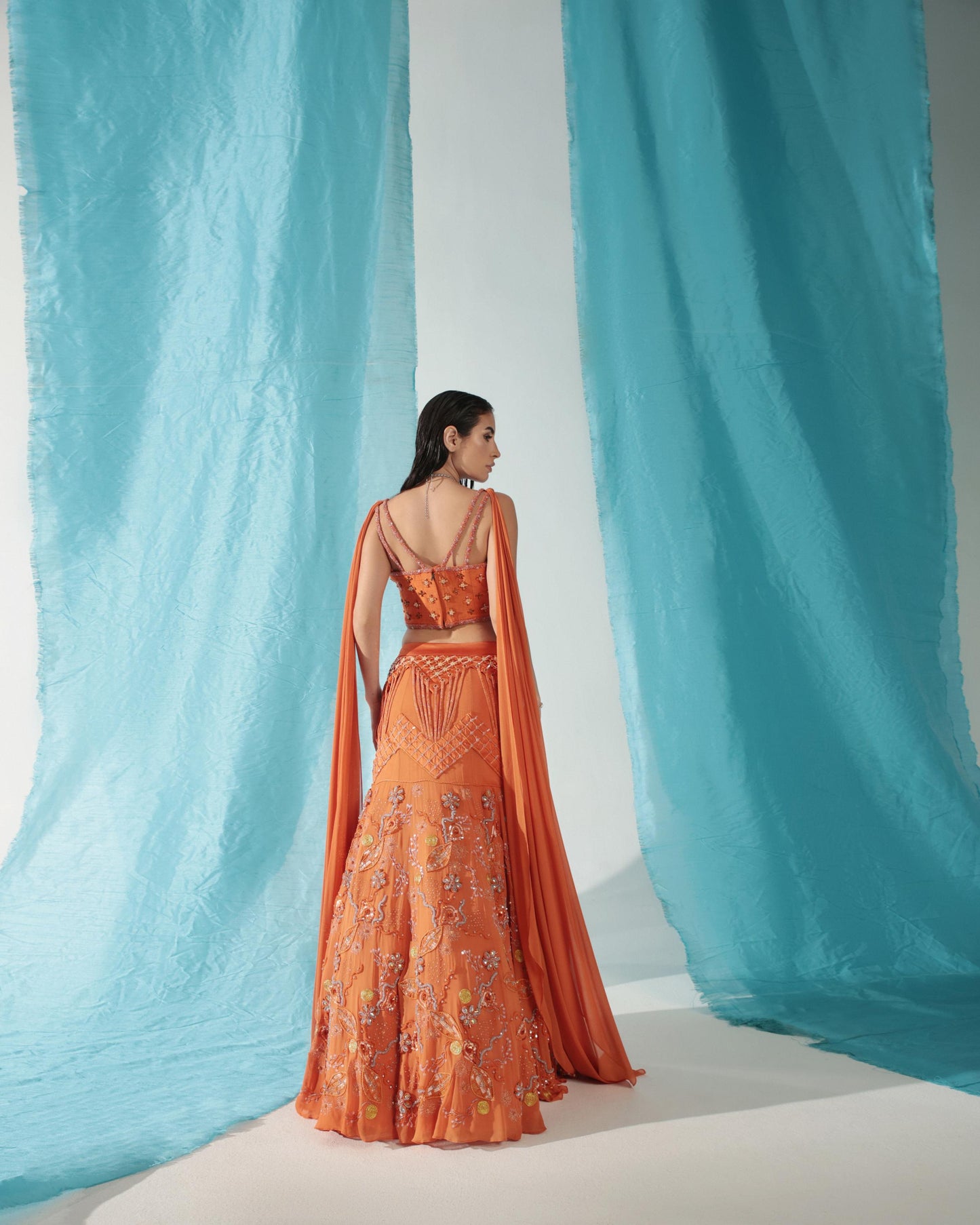 APRICOT LEHENGA SET