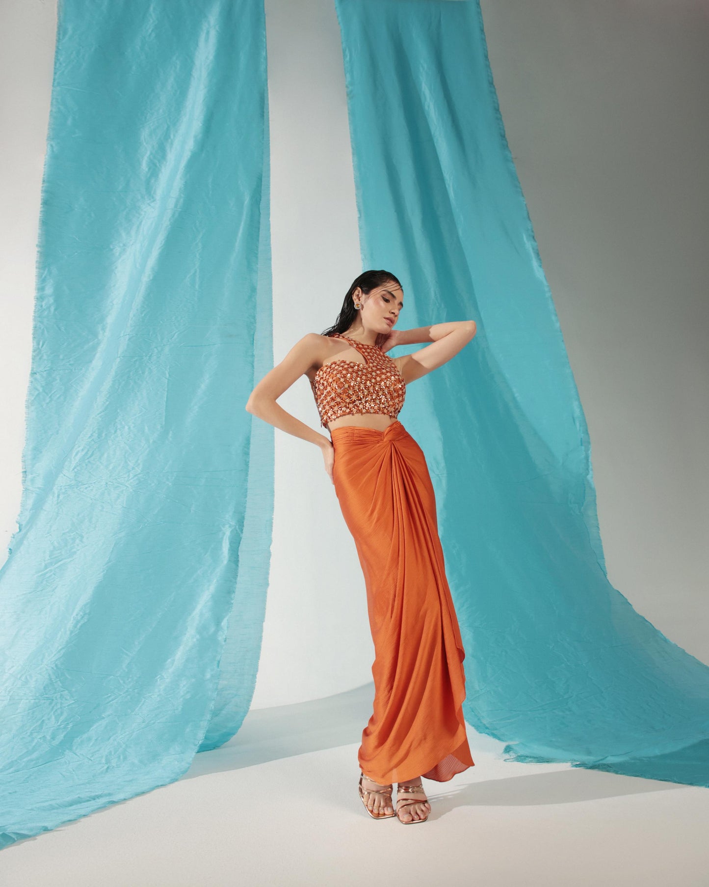 APRICOT SKIRT SET
