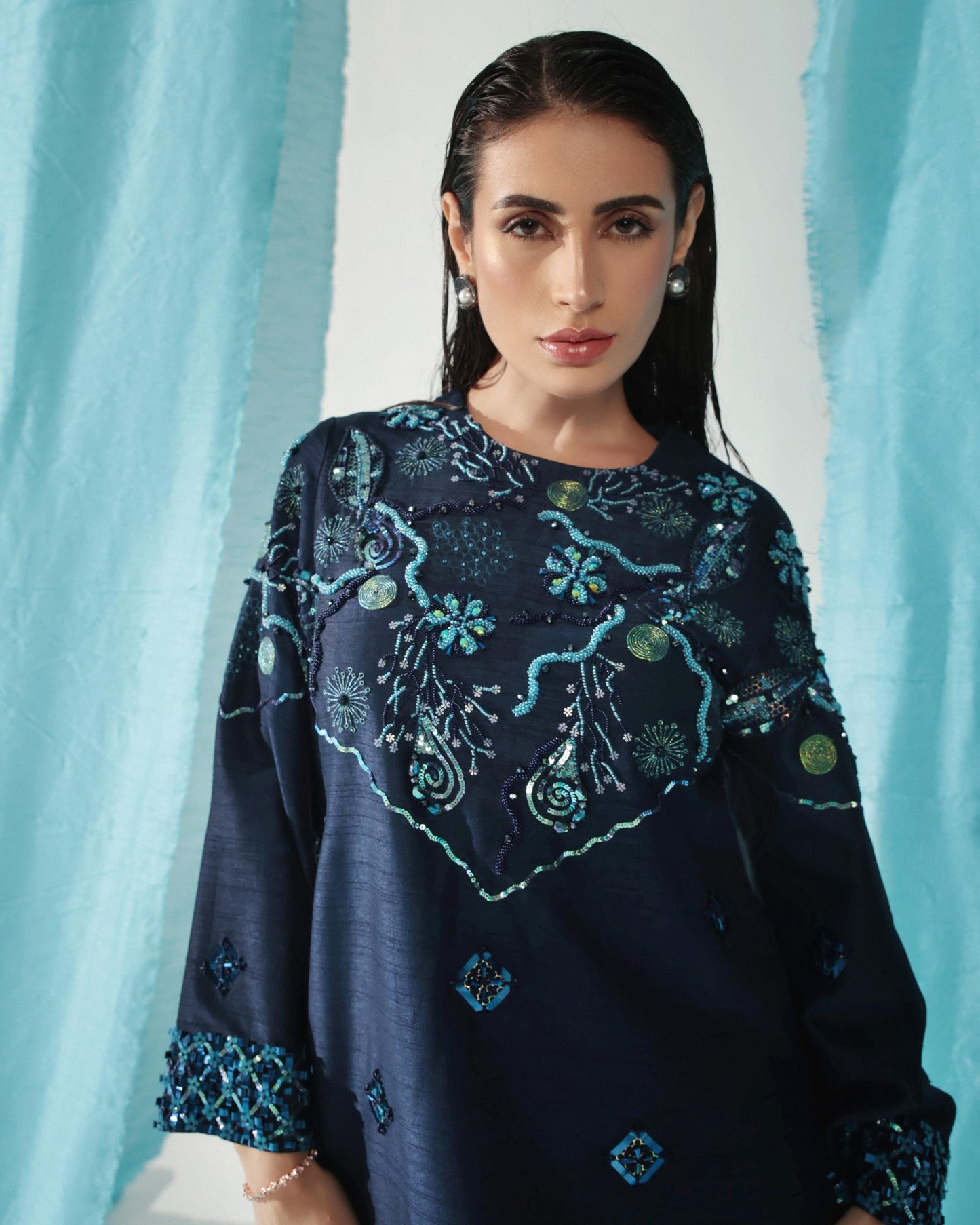 FUTURE DUSK BLUE KURTA SET