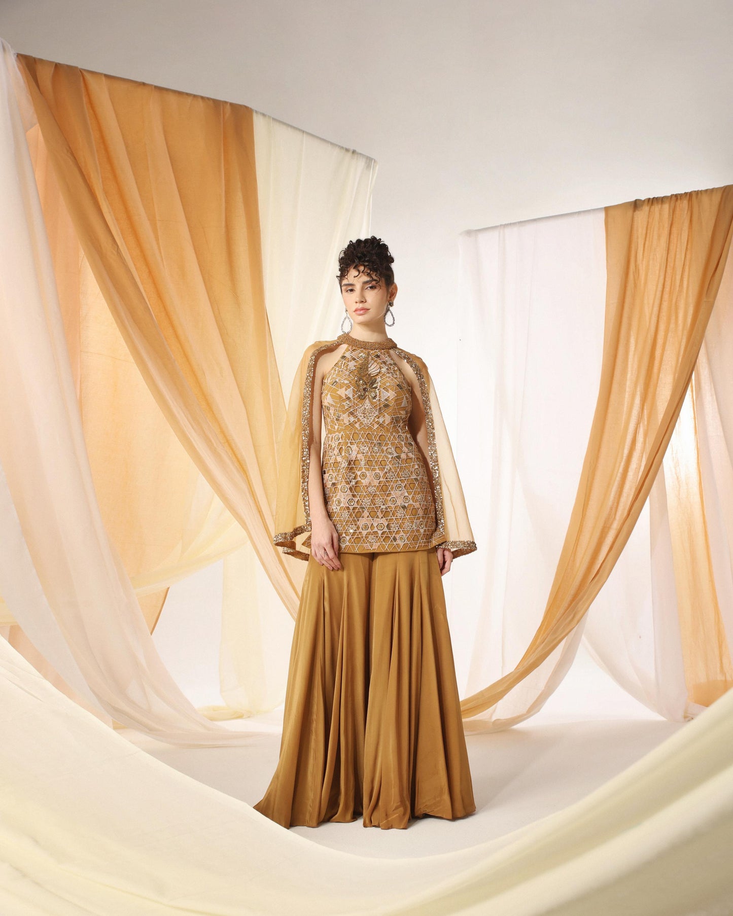 MANDALAY COPPER SHARARA SET