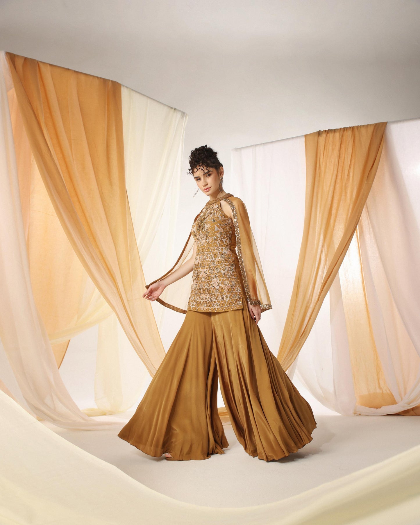 MANDALAY COPPER SHARARA SET