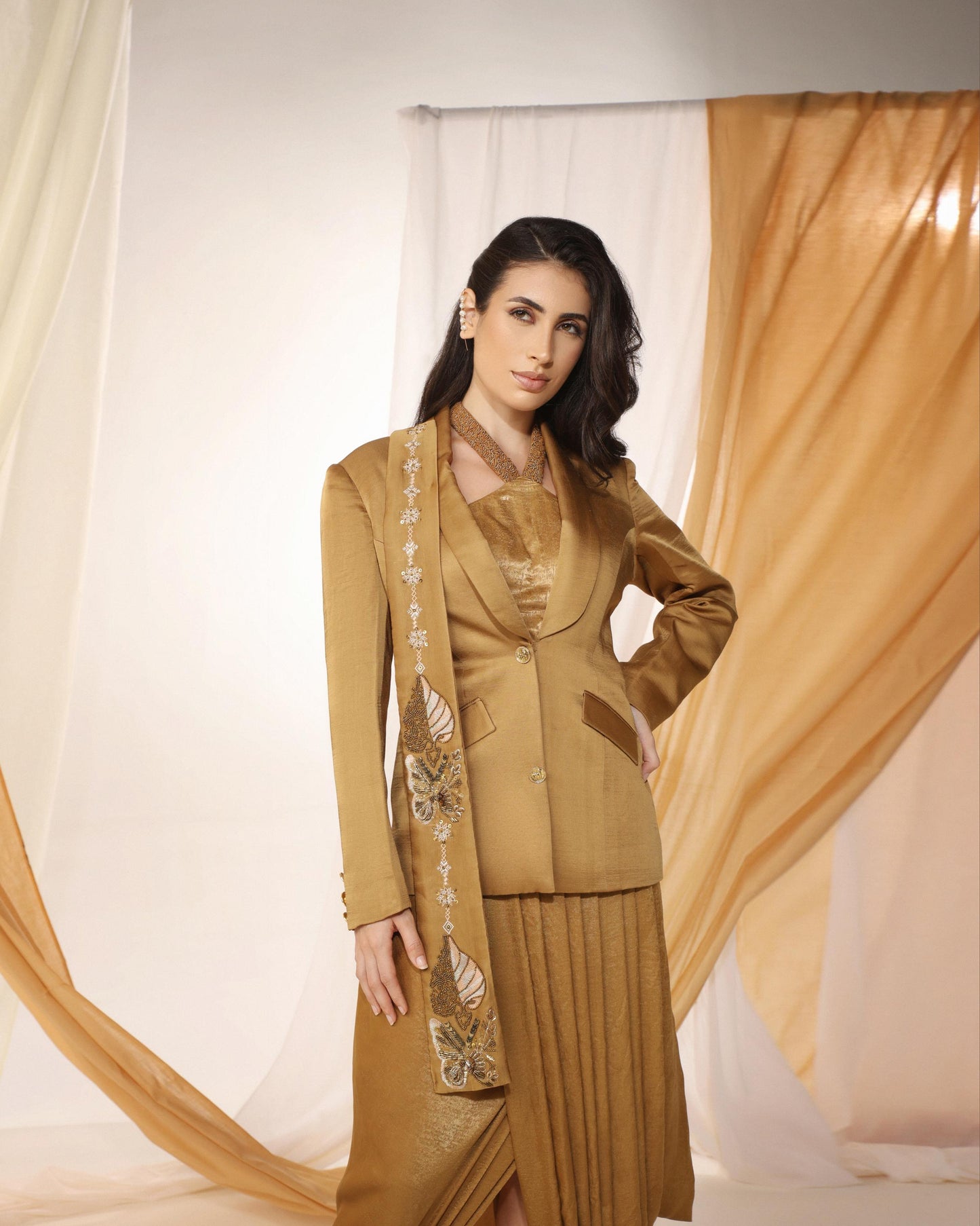 MANDALAY COPPER SKIRT SET
