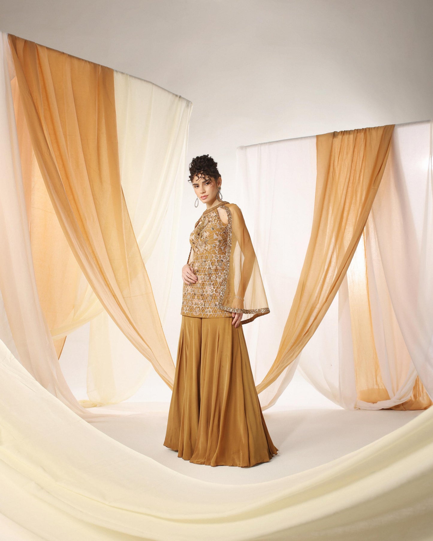 MANDALAY COPPER SHARARA SET