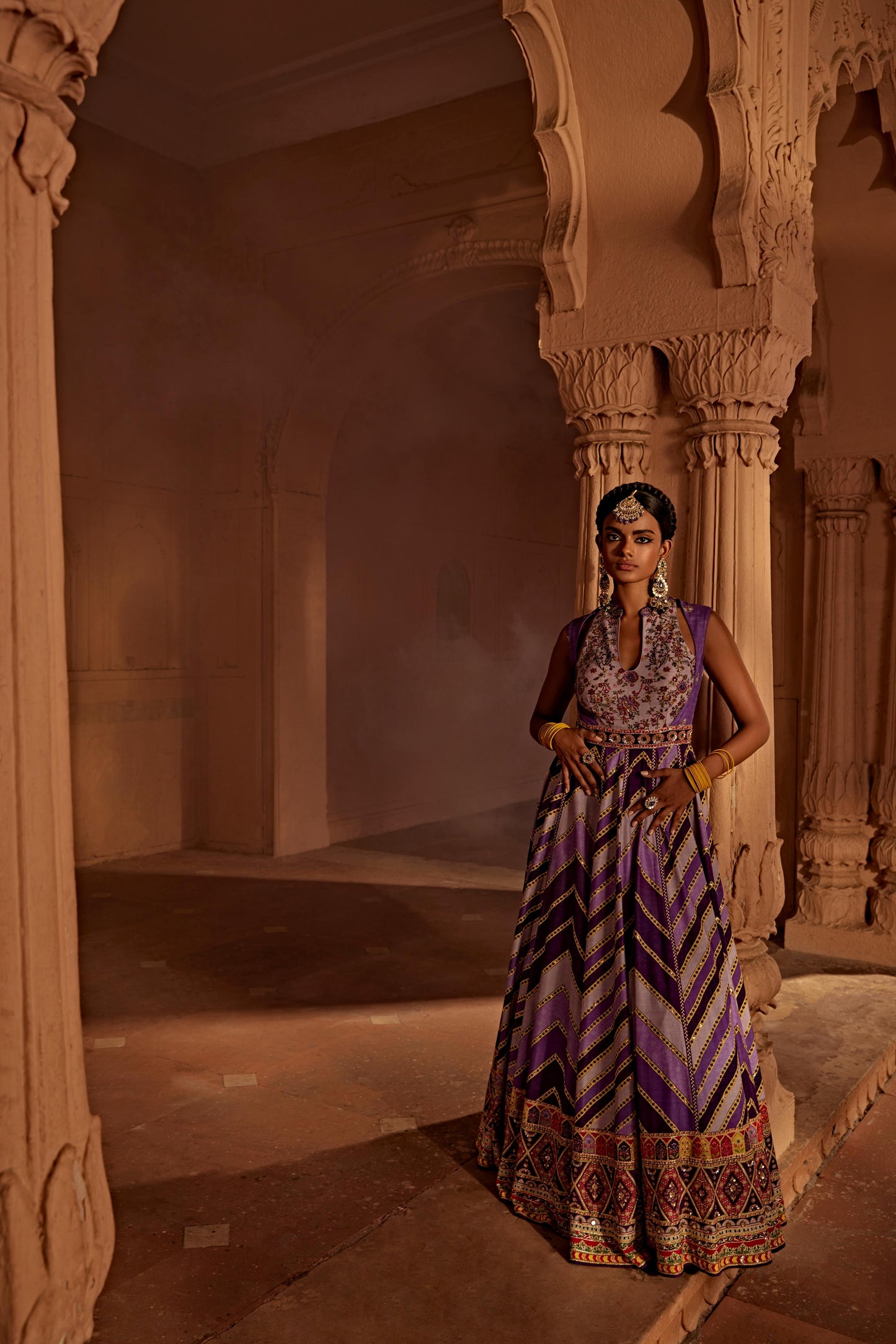 LEHER ANARKALI SET