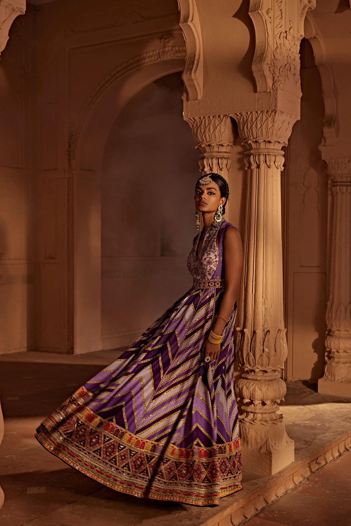 LEHER ANARKALI SET