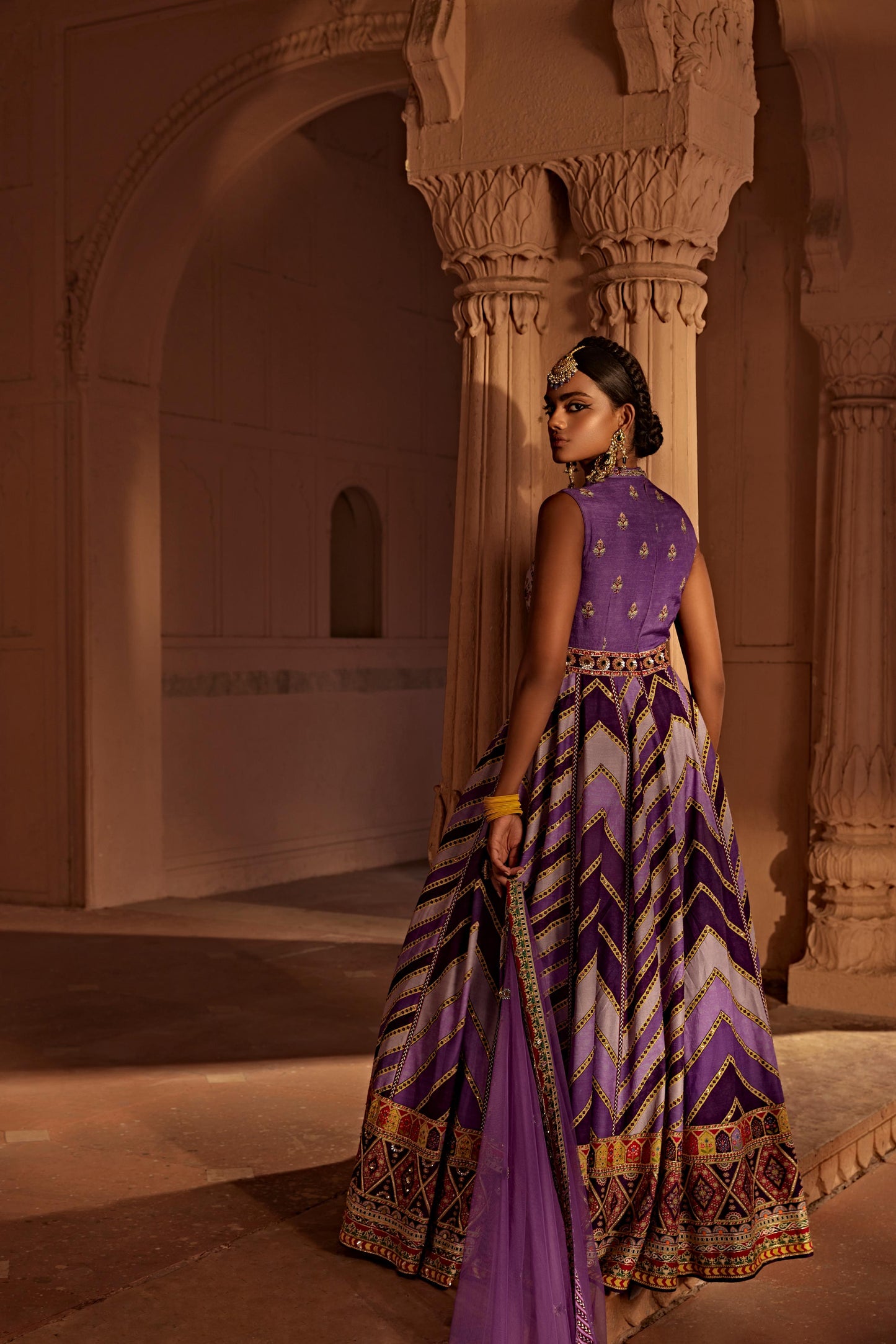 LEHER ANARKALI SET
