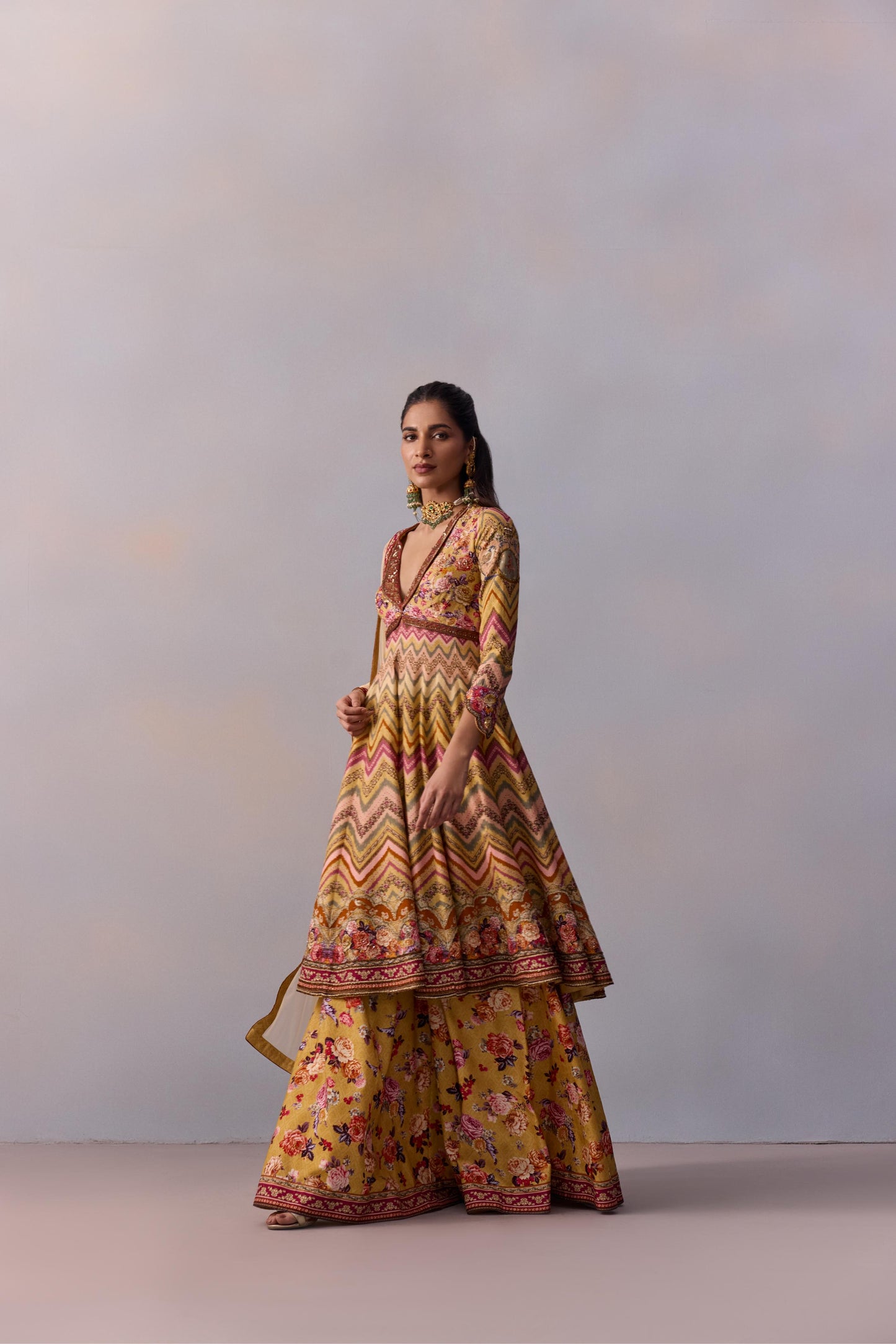 KUSHNAZ ANARKALI SET