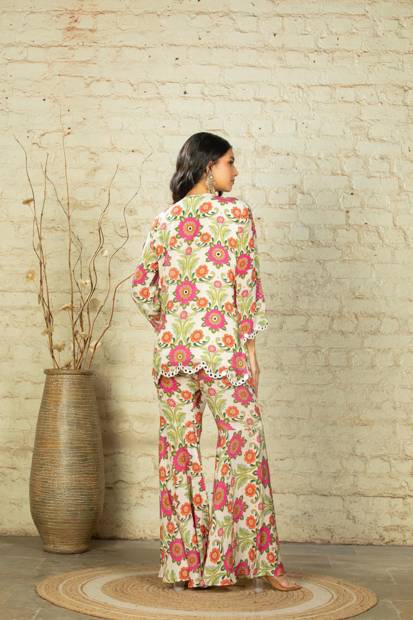 ANAM IVORY SHARARA PANT & SHORT KURTA