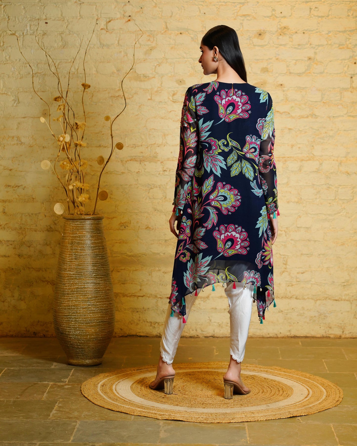 ANANYA NAVY BLUE TUNIC & DHOTI