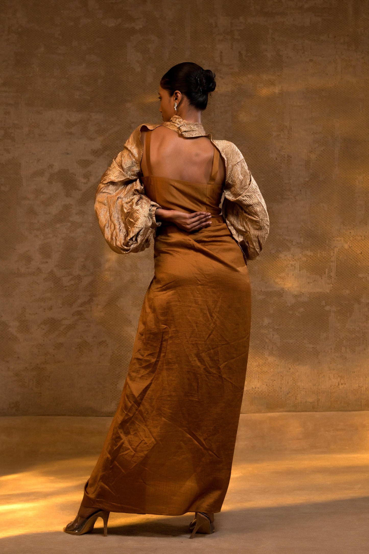 AGNEYA SILK DRAPED SKIRT 3 PCS SET