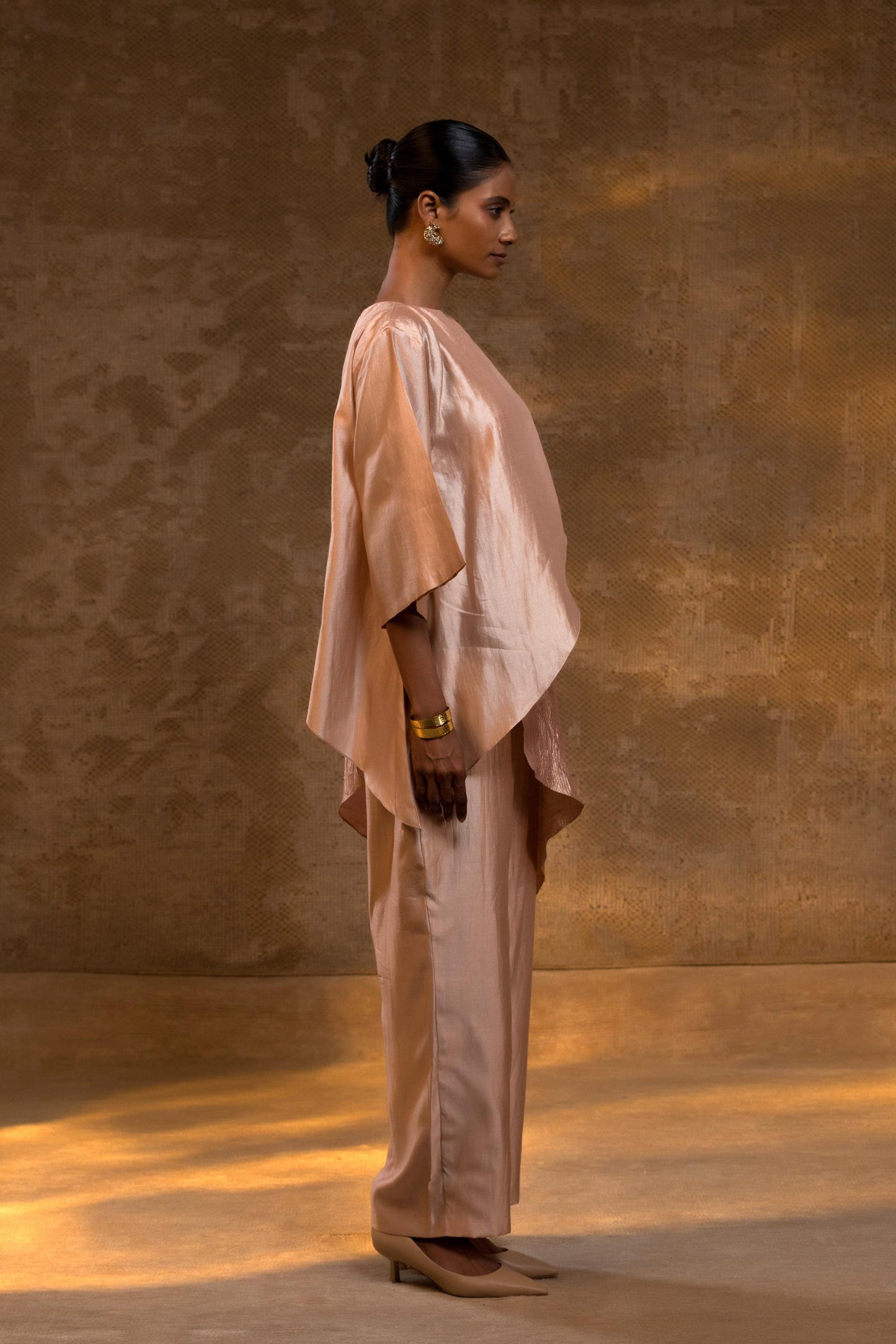 AGNEYA TISSUE & SILK LAYERED COORD SET