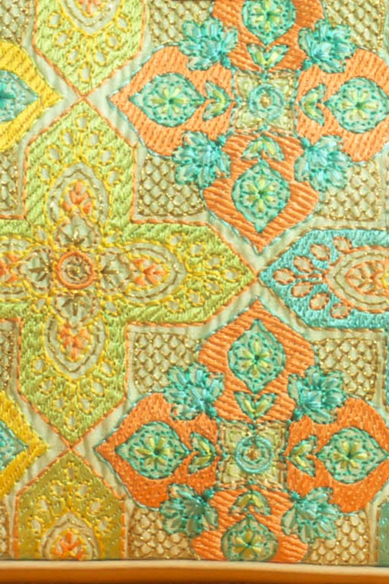 AMNA THREAD EMBROIDERED HANDBAG - MINT