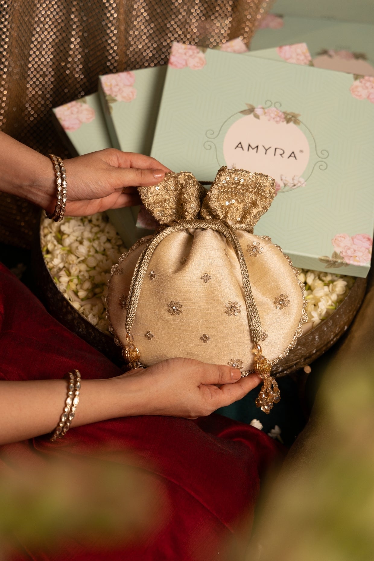 AZAI EMBROIDERED POTLI