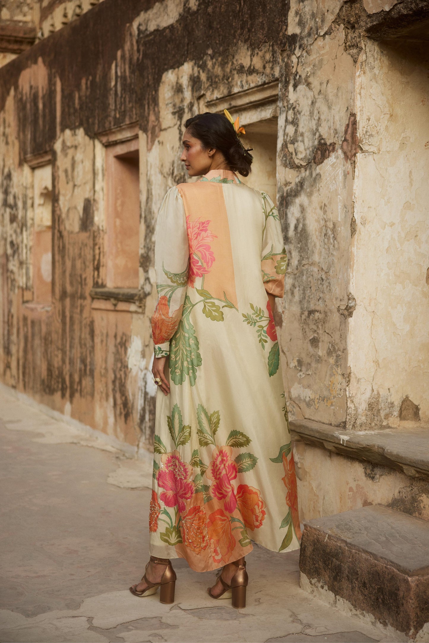 IVORY & MULTICOLOUR JACKET SET