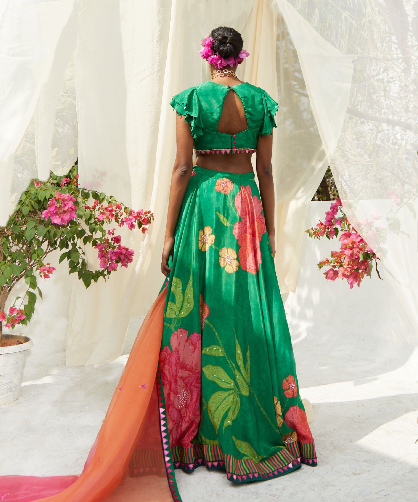 GREEN LEHENGA SET