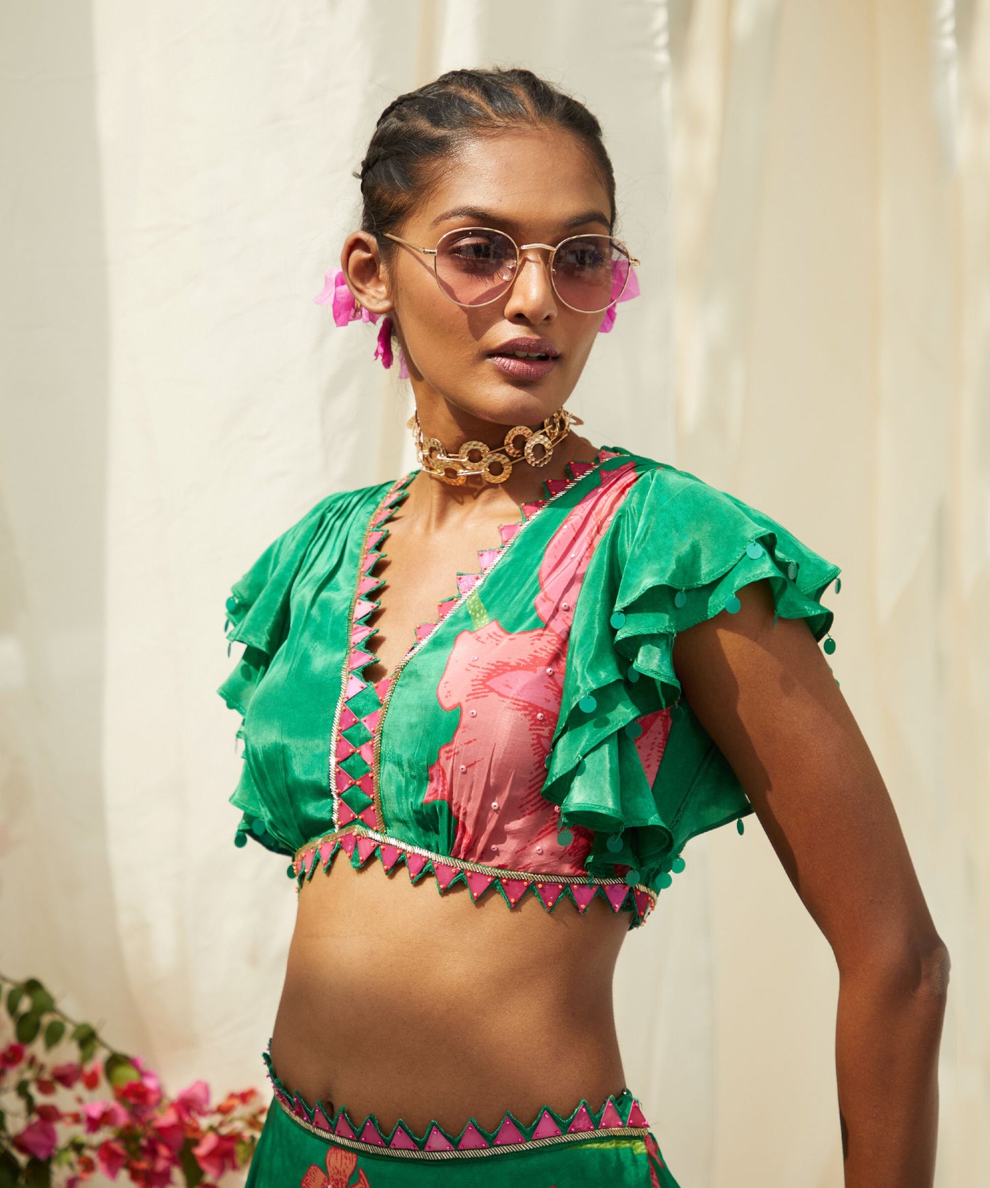 GREEN LEHENGA SET