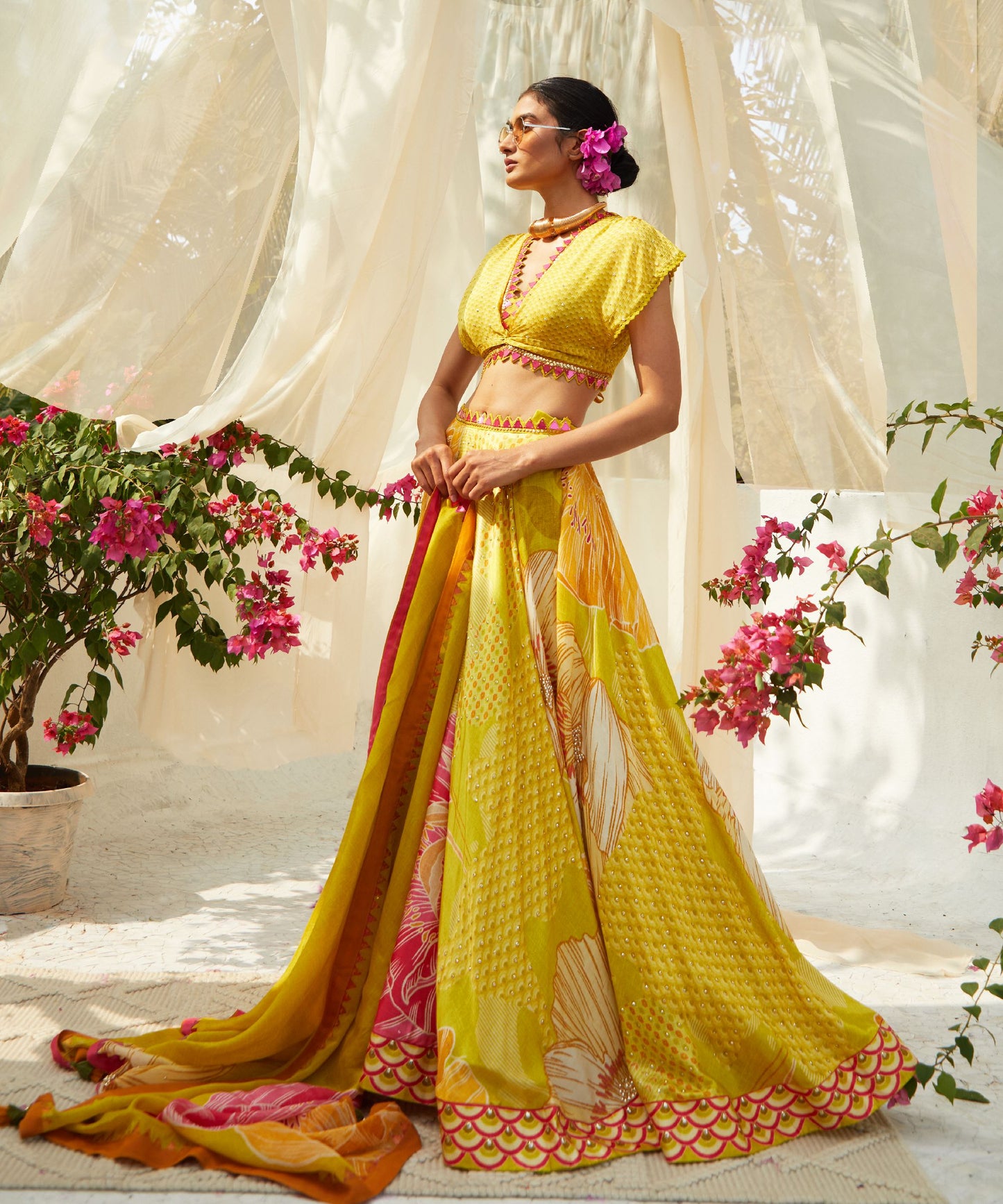 YELLOW LEHENGA SET