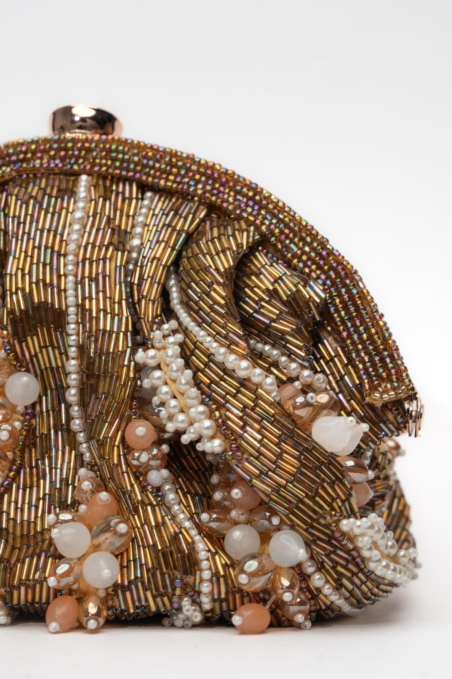 BEAD BLOOMS ANTIQUE GOLD GLIMMER