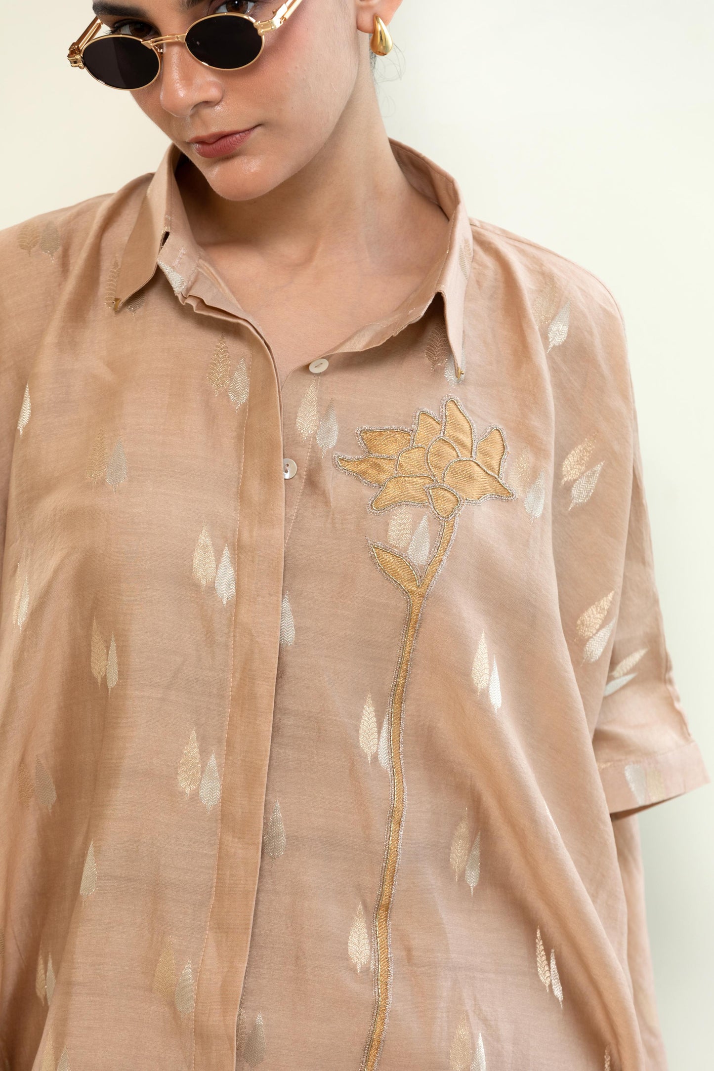 BEIGE PATCH SHIRT