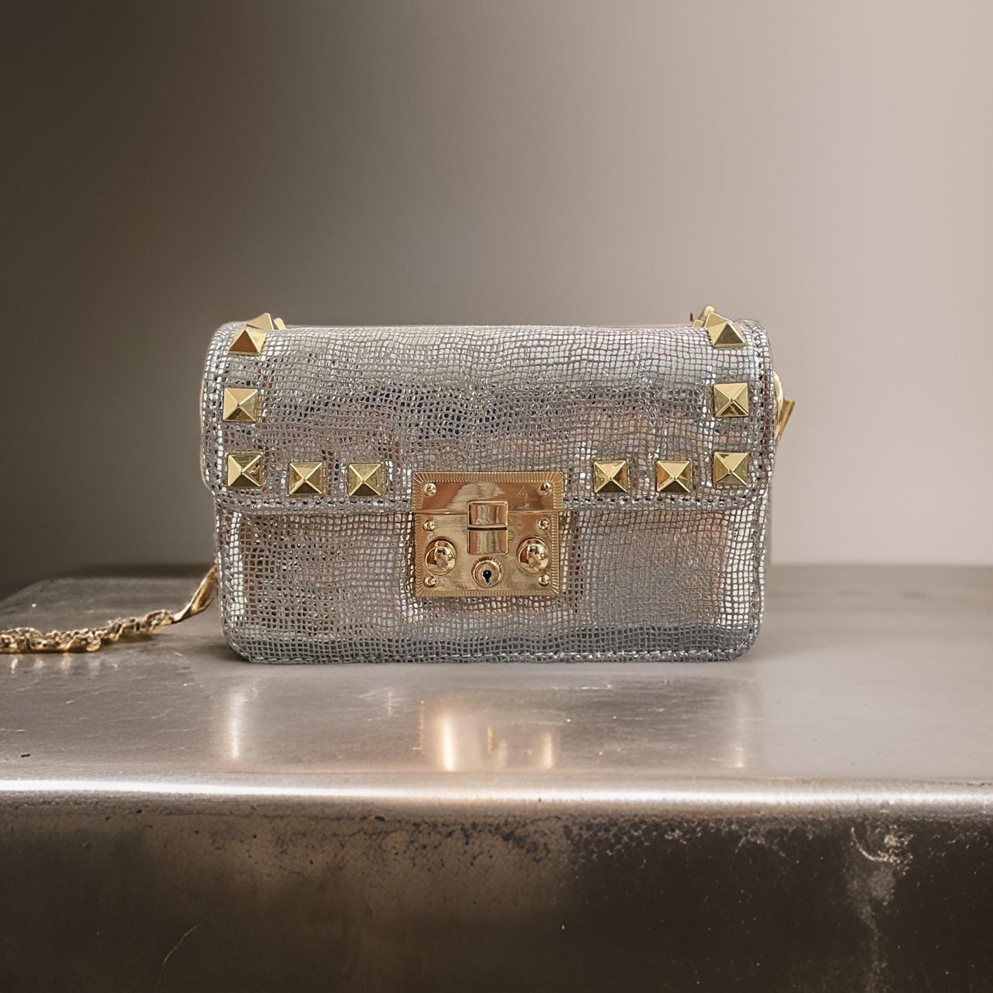 SILVER BOX BAG