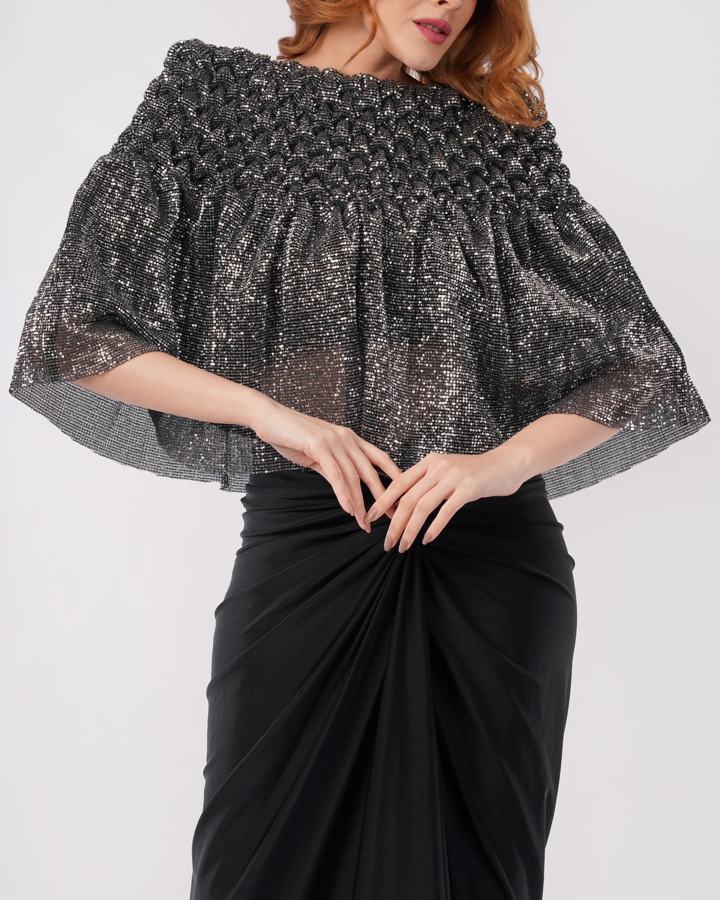 JASMINE - SHIMMER CAPE WITH SKIRT