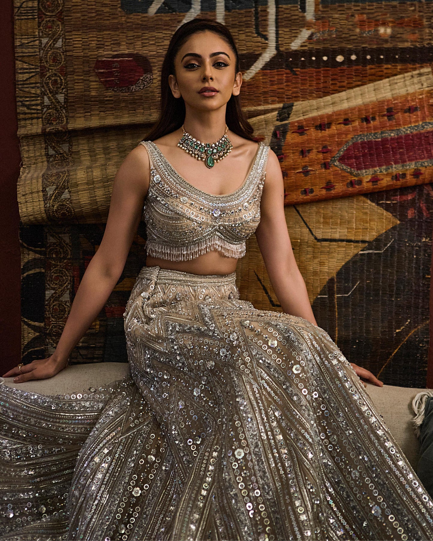 BEIGE LEHENGA SET