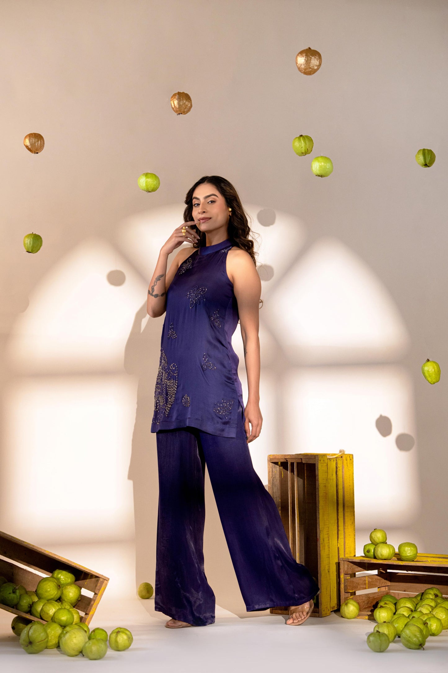 PURPLE KURTA SET