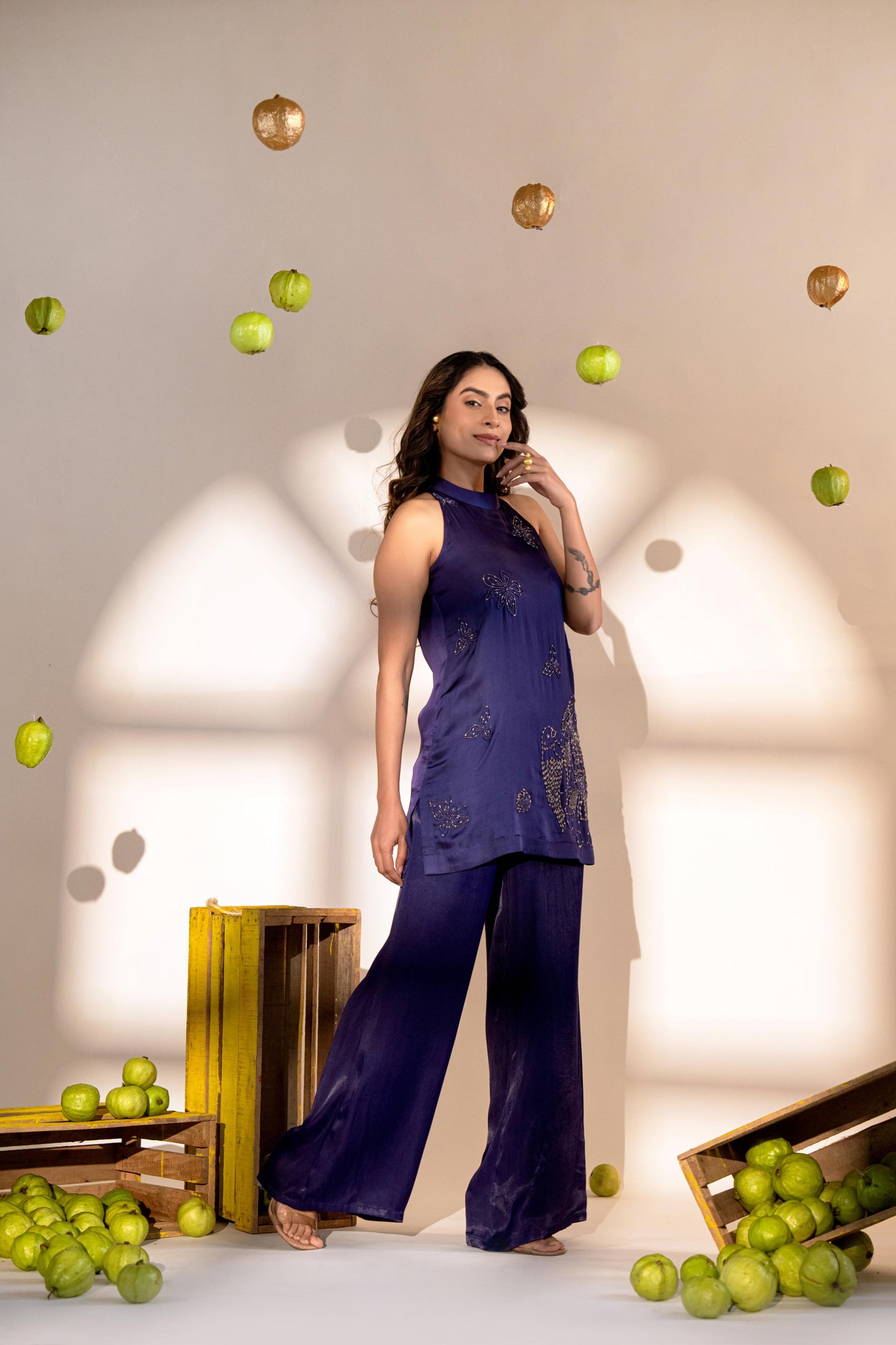 PURPLE KURTA SET