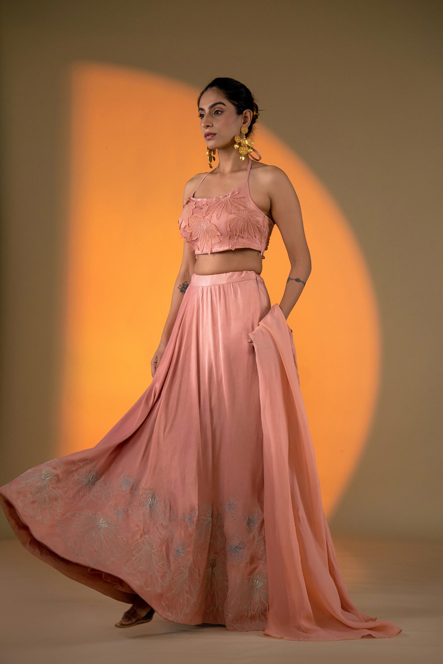 PEACH LEHENGA
