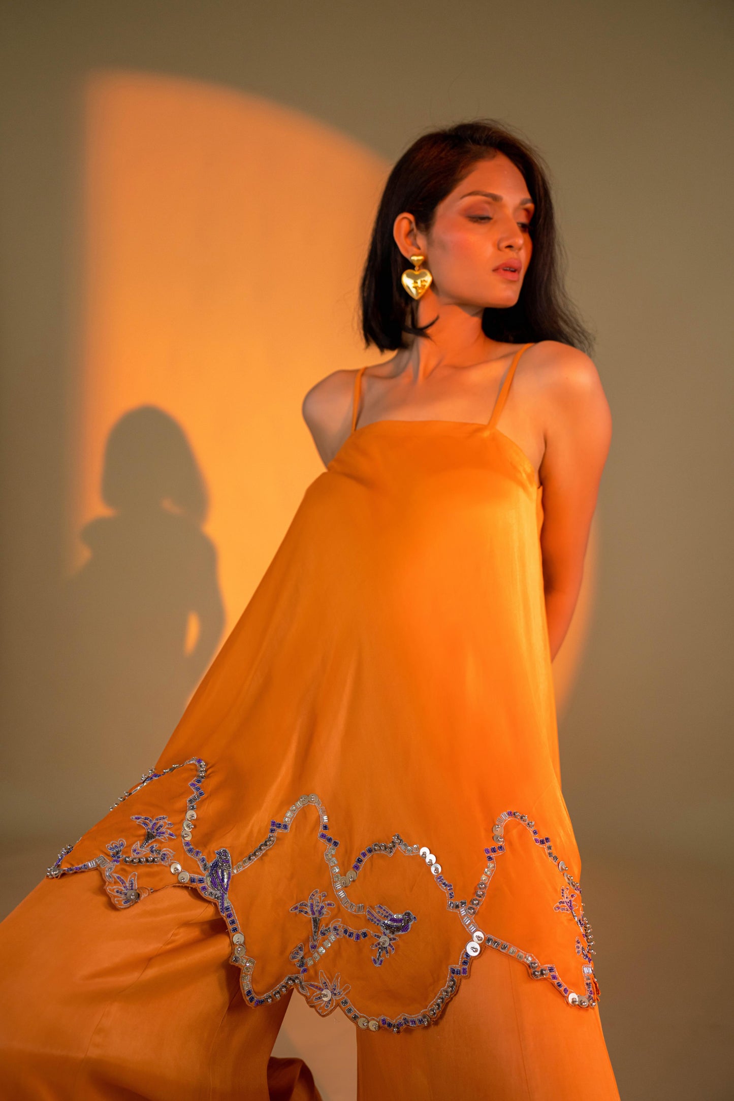 ORANGE KURTA SET