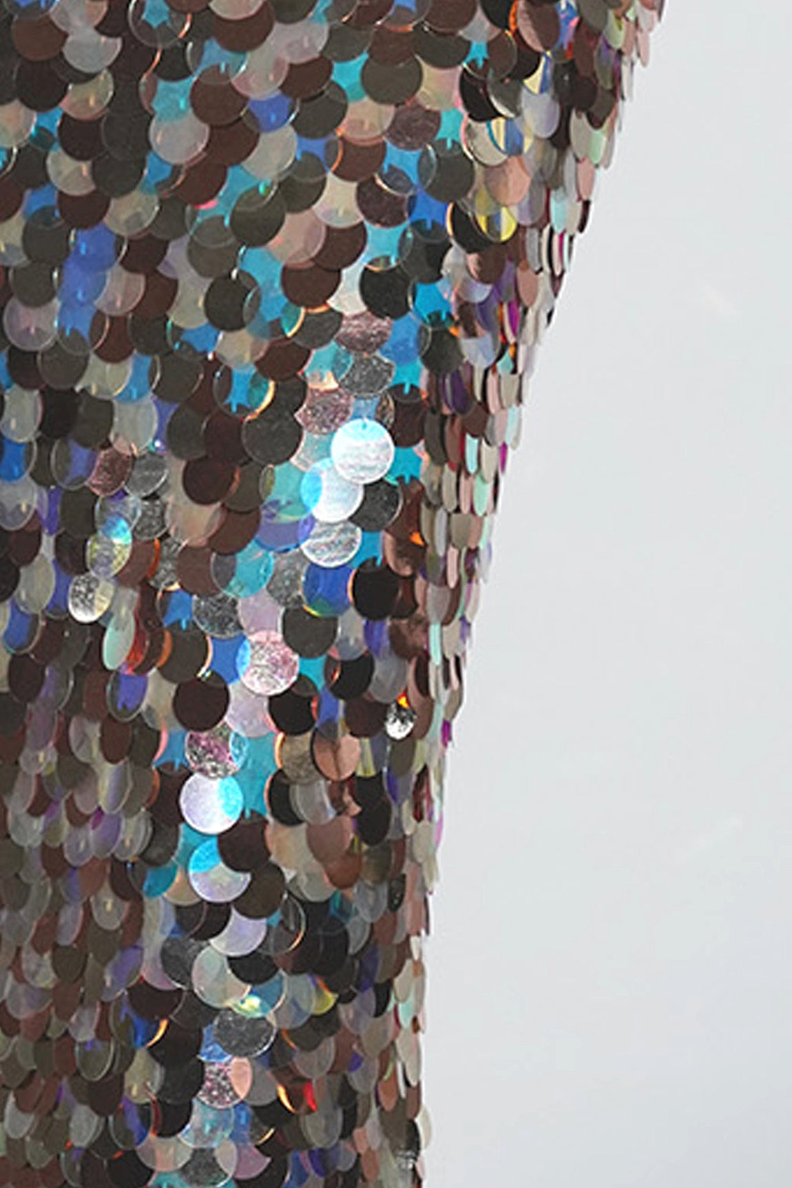 ISLA METTALIC SEQUIN HALTER PENCIL SKIRT