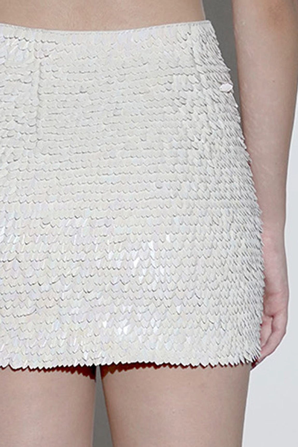 PEARL SEQUIN EMBELLISHED COCKTAIL MINI SKIRT