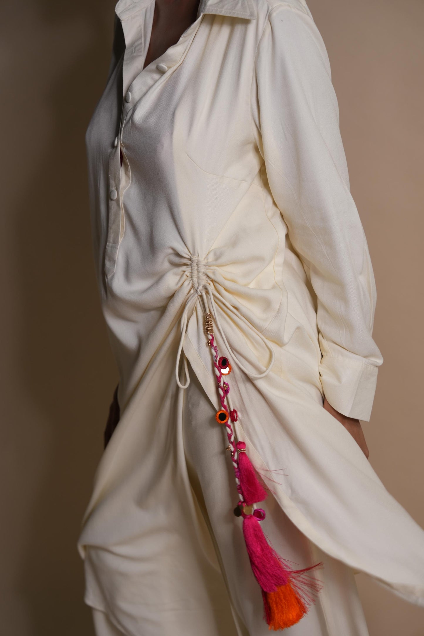 SEA-SALT LONG SHIRT DRESS