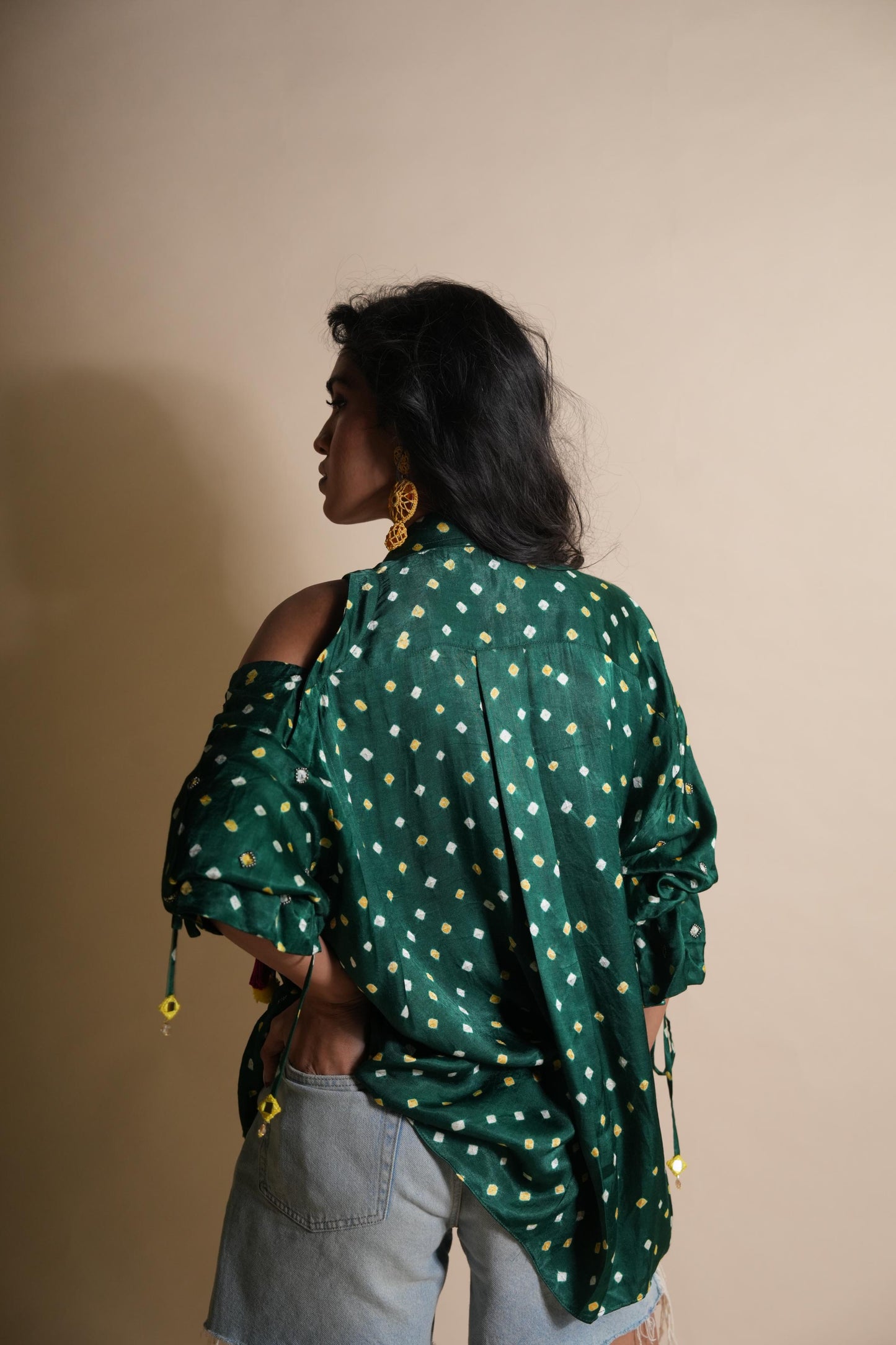 PEEK-A-GREEN BANDHINI SHIRT
