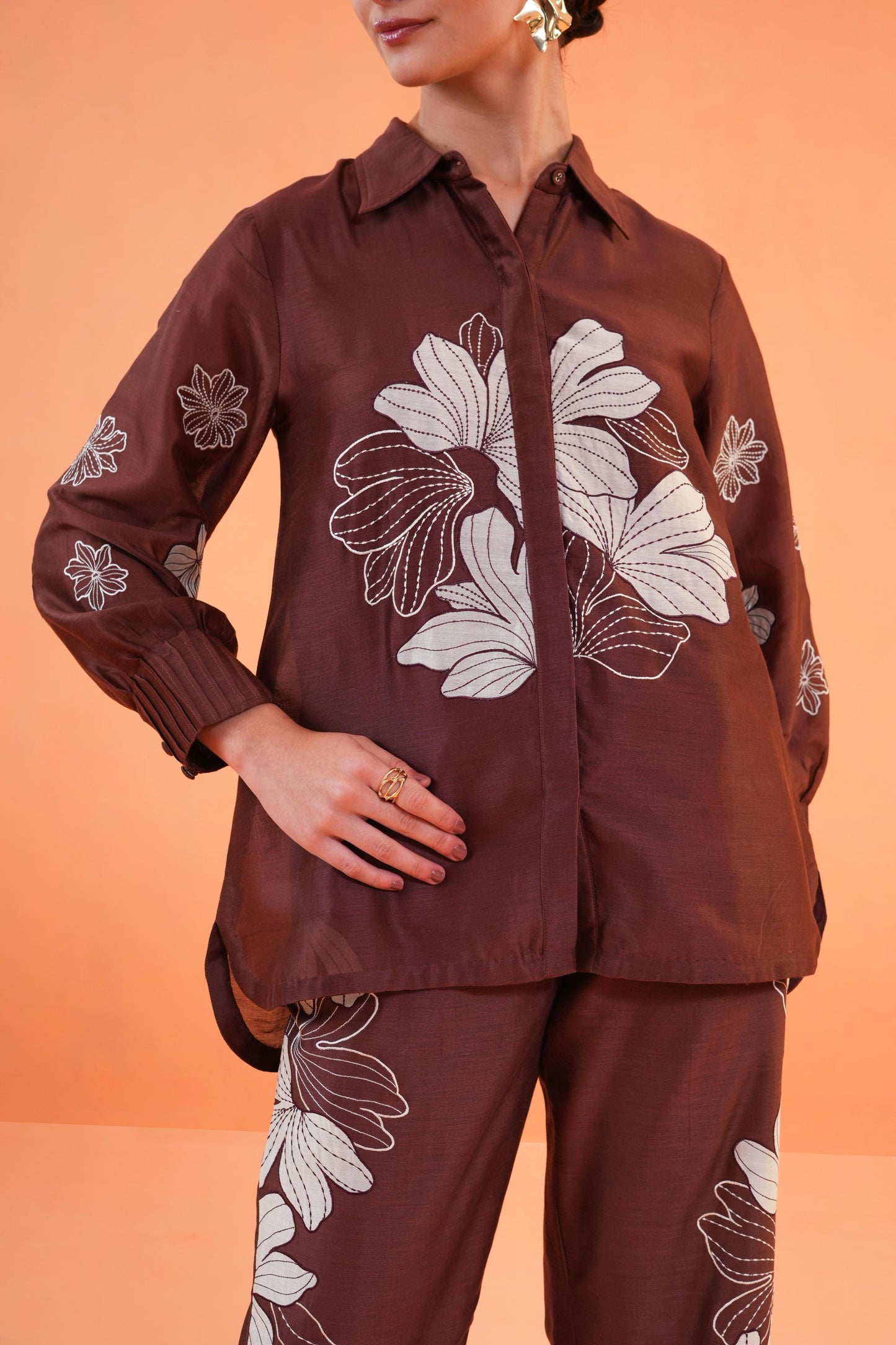 ORIGANI BROWN NOIR CO ORD SET