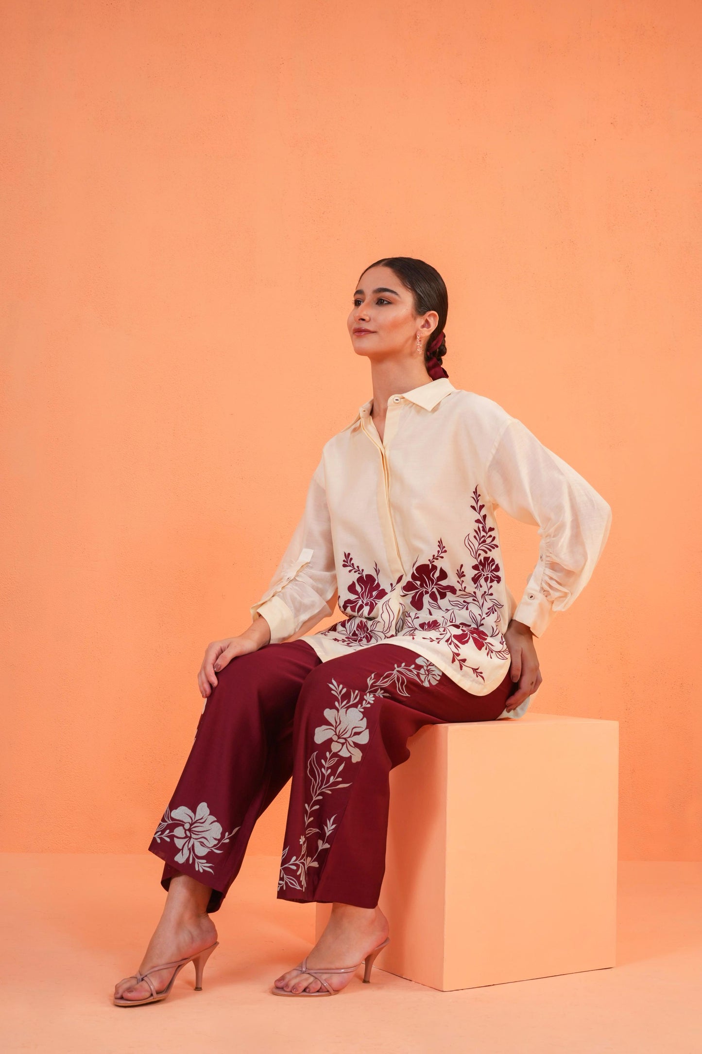 ORIGANI MAROON MIRAGE CO-ORD SET