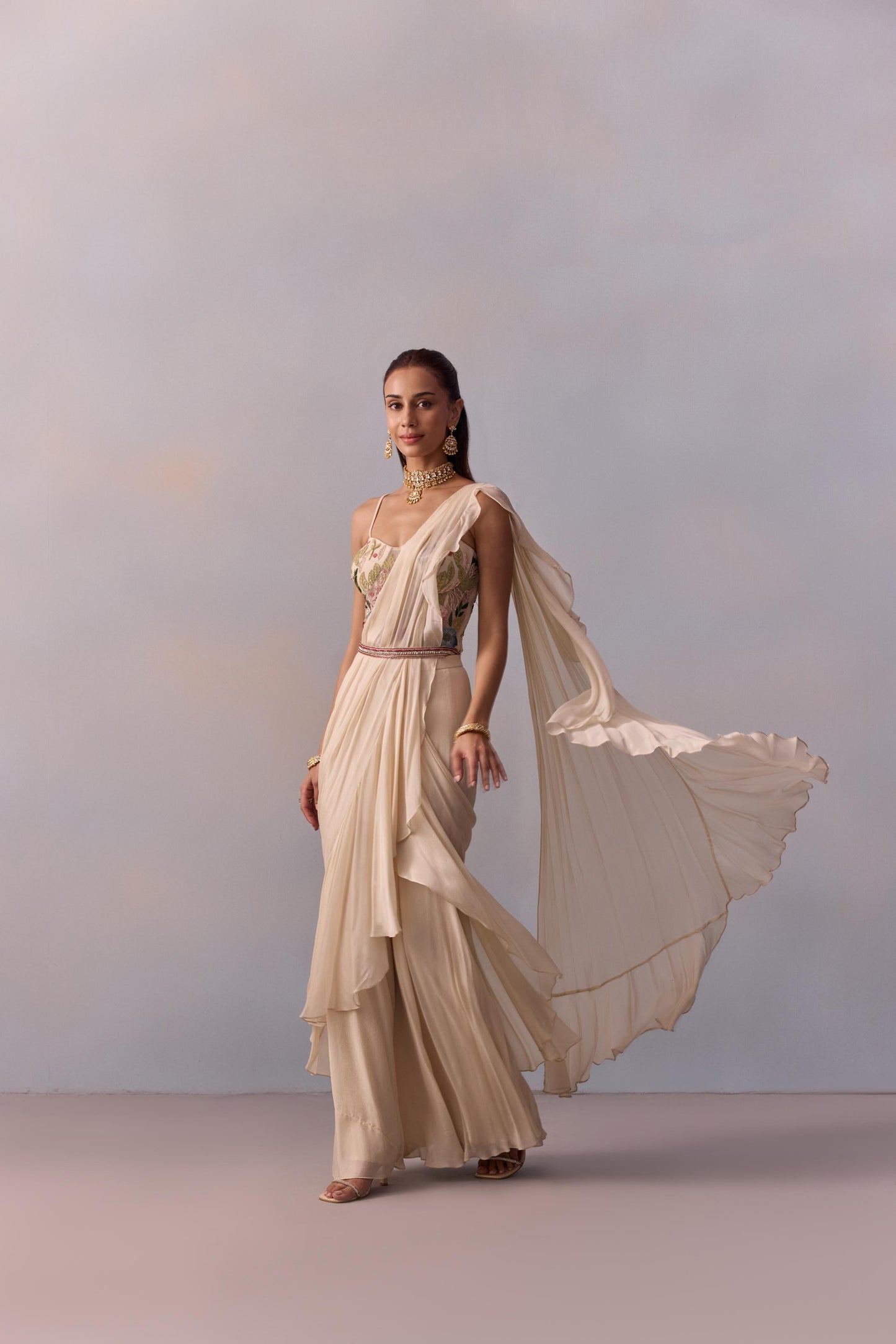 SAIRA PRE-DRAPE SAREE SET