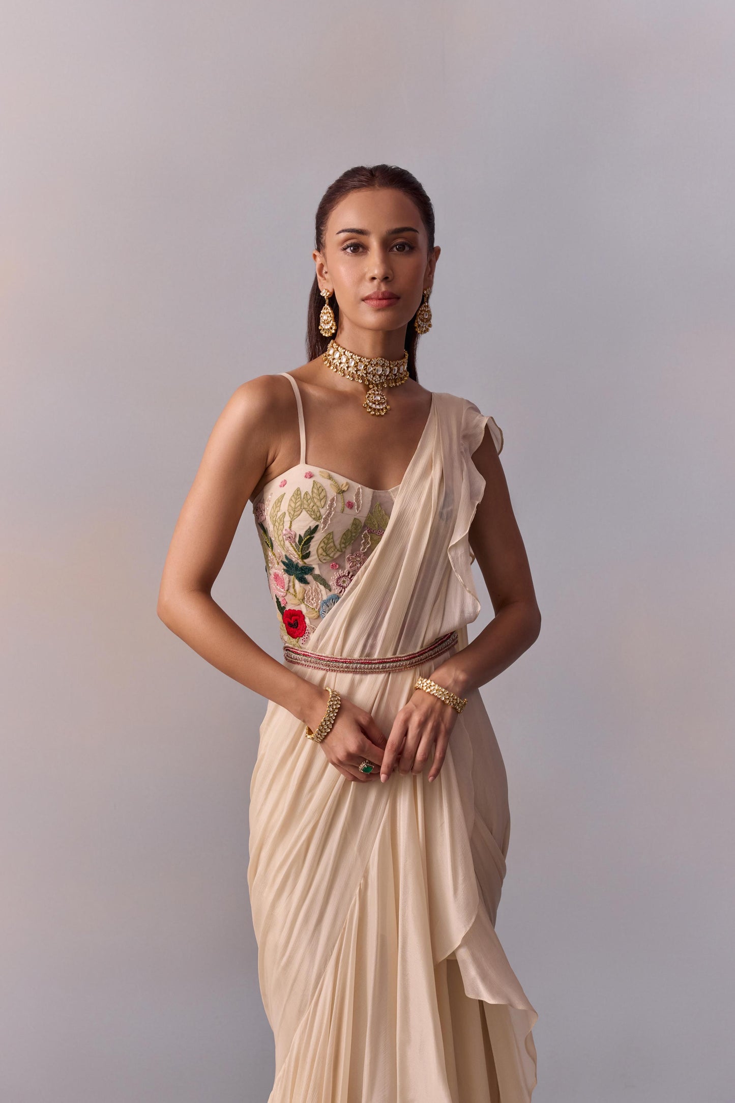 SAIRA PRE-DRAPE SAREE SET