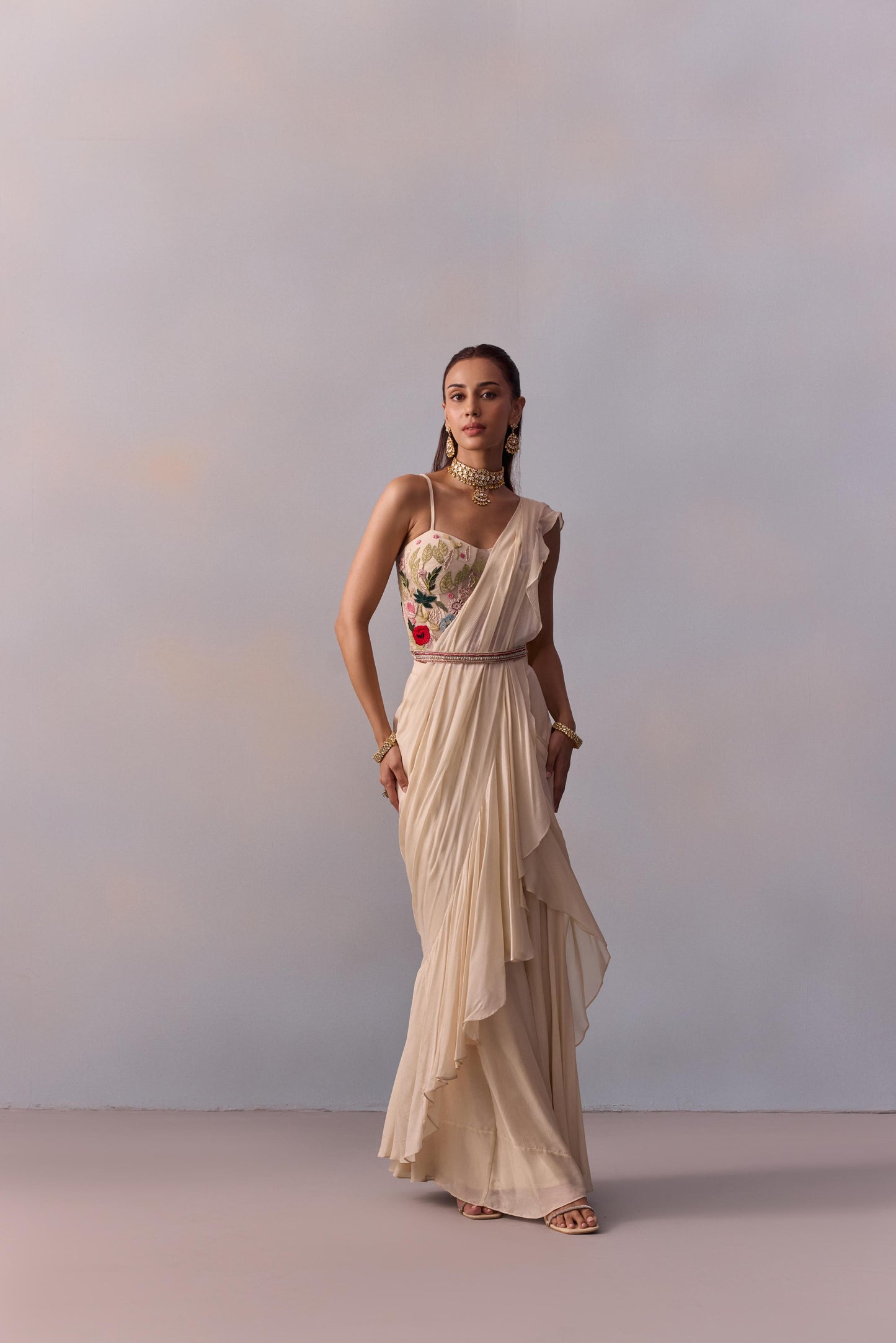 SAIRA PRE-DRAPE SAREE SET