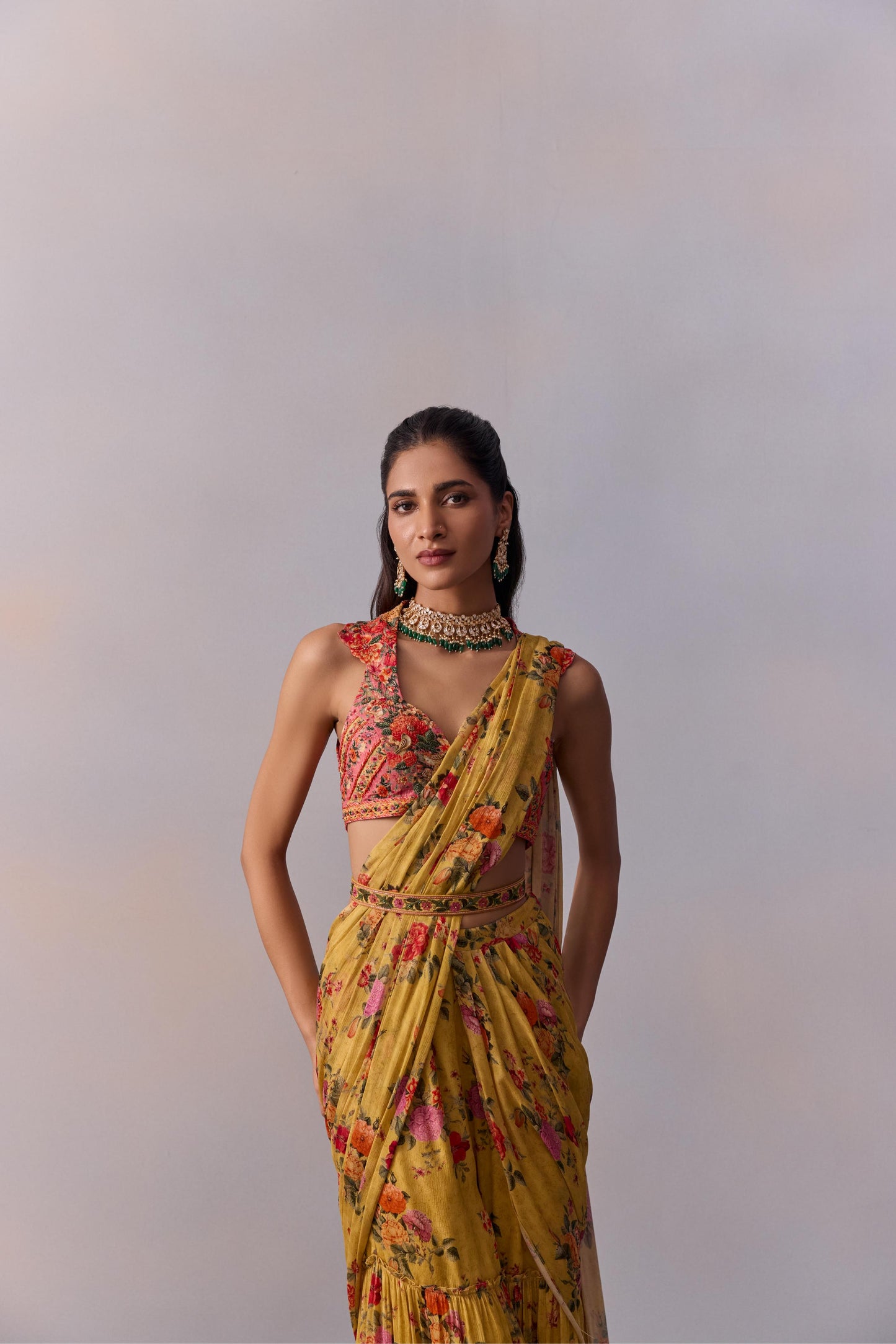 SABIA GHARARA SAREE SET