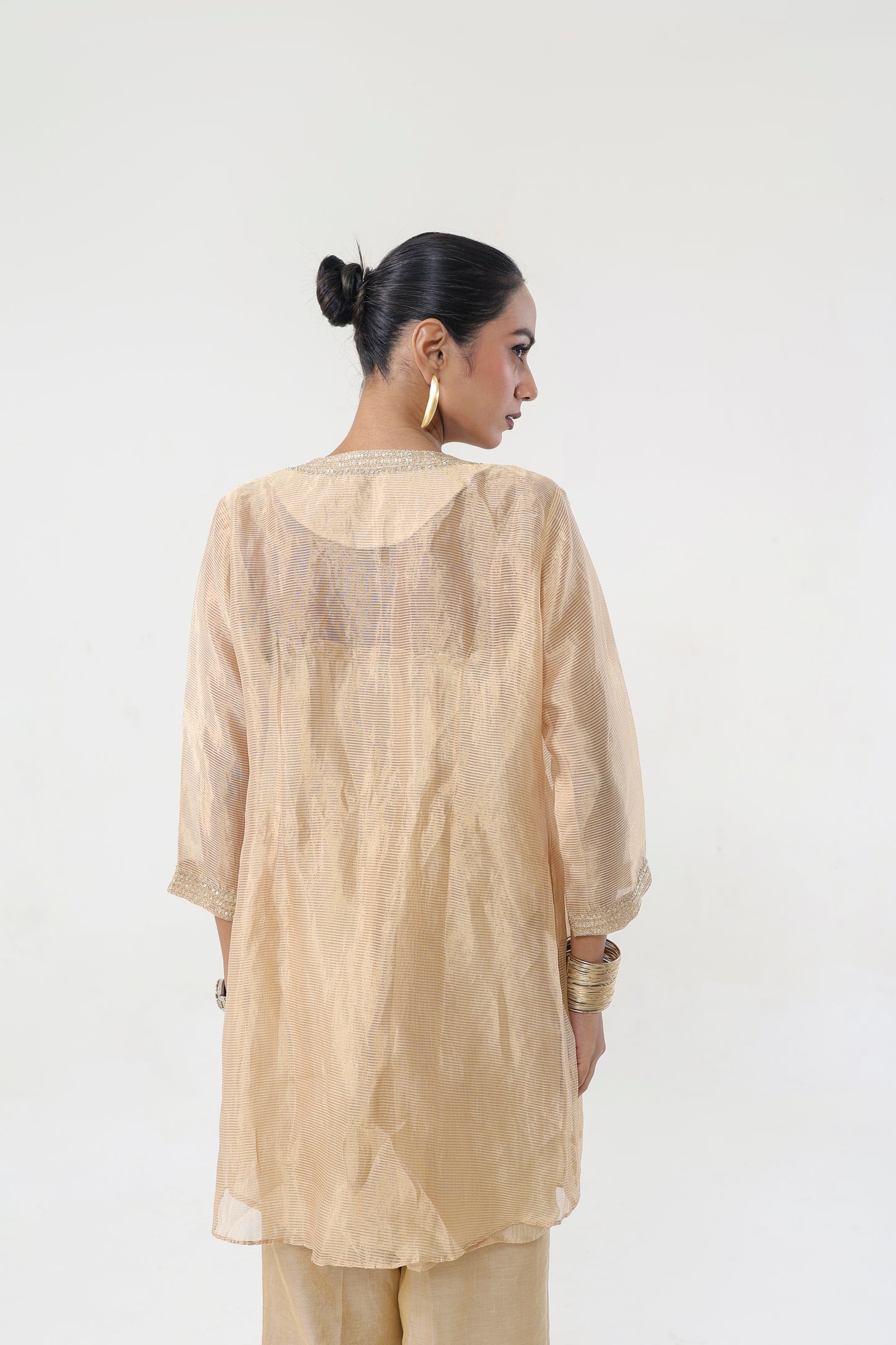 GILDED FAWN CHANDERI TUBE TOP SET