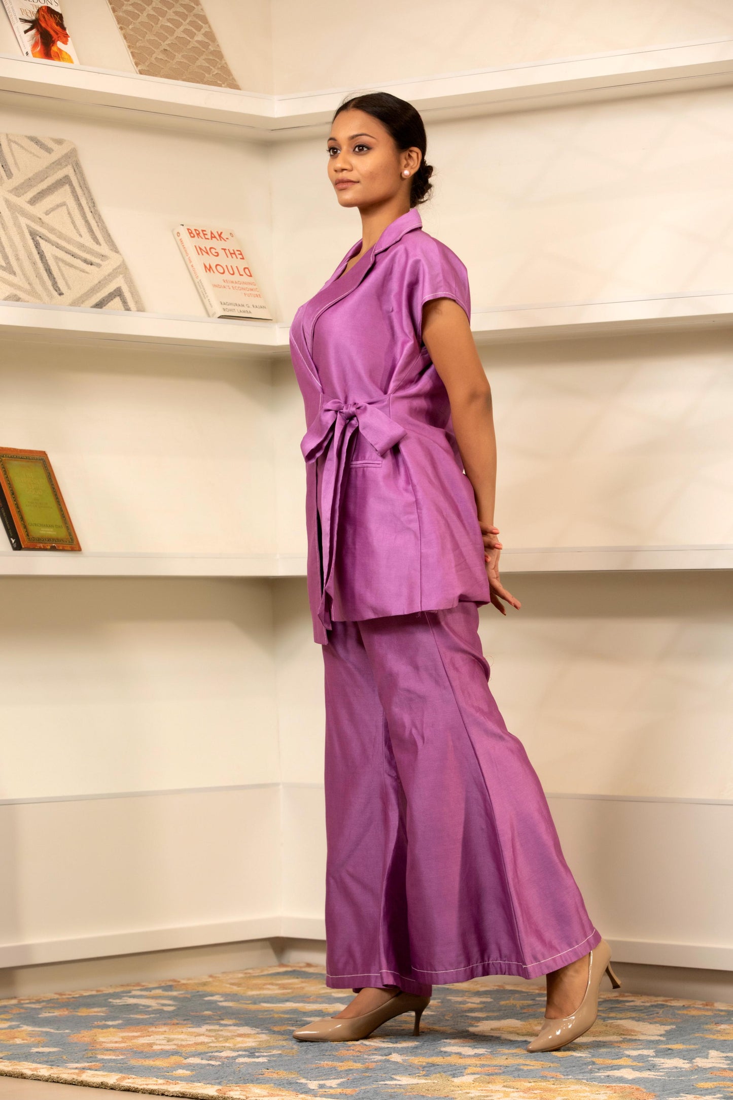 PURPLE JACKET PANT SET