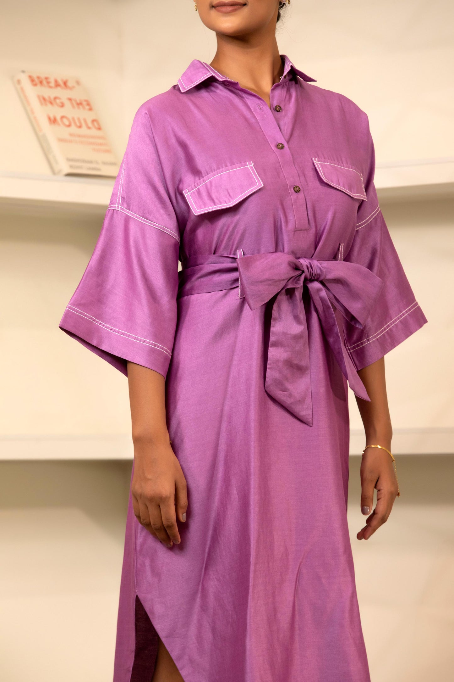 TIE KAFTAN DRESS