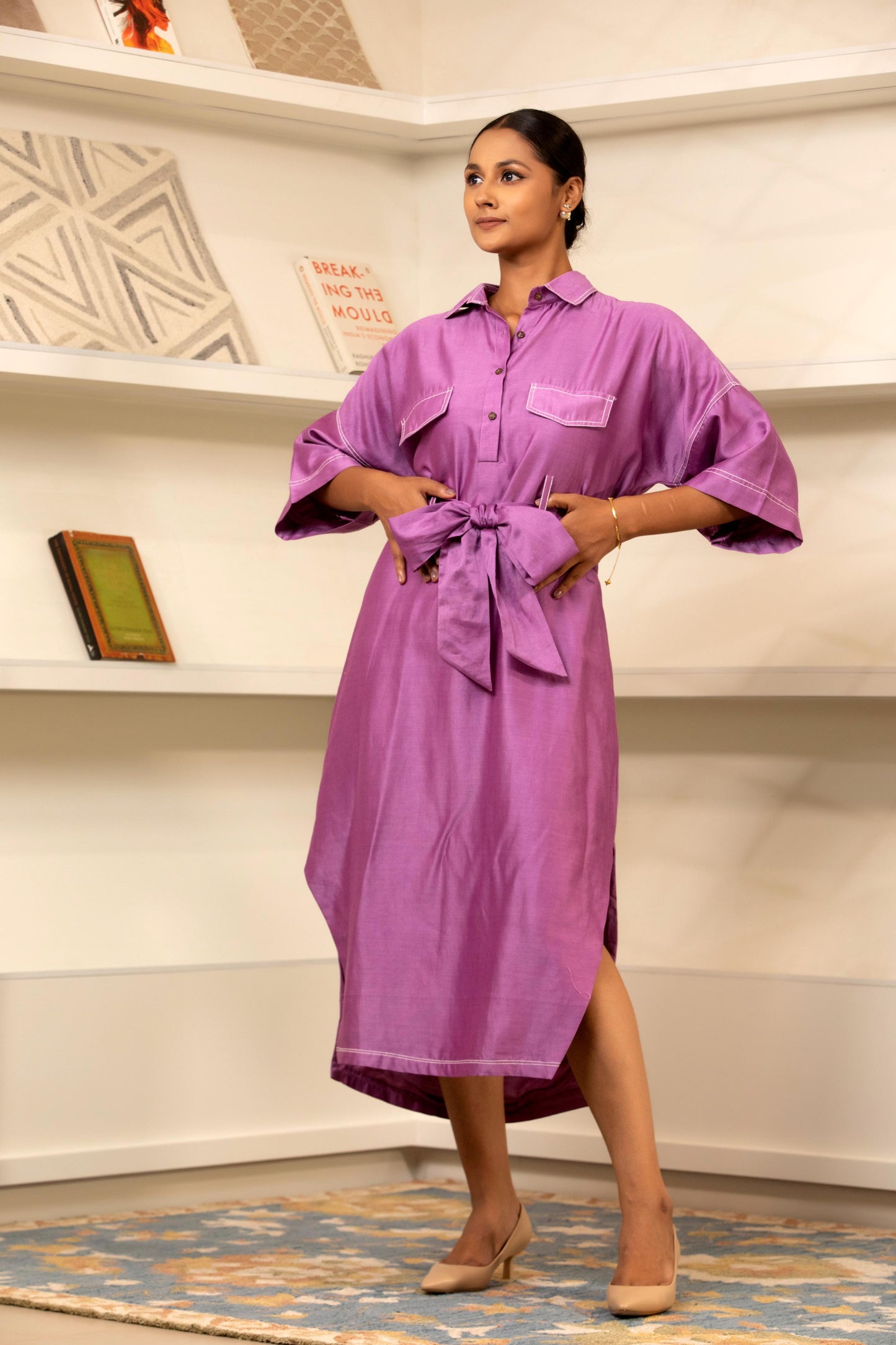 TIE KAFTAN DRESS