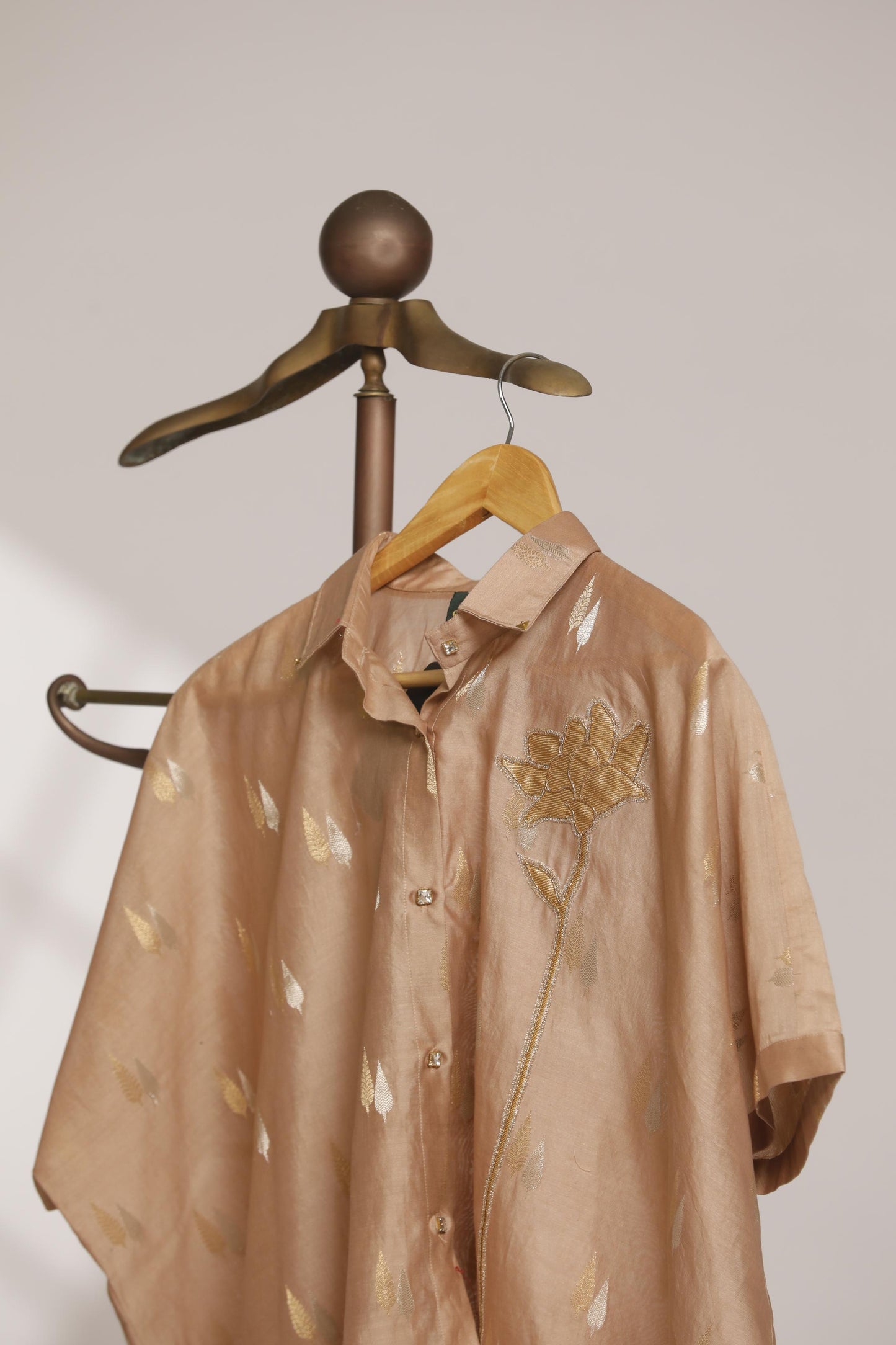 ASYMMETRICAL ROSE SHIRT